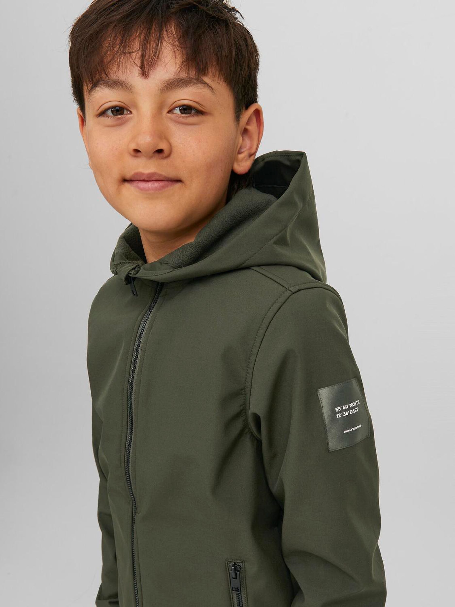 Jack&Jones |  JJEBASIC SOFTSHELL HOOD NOOS JNR | 140 | dunkelgrün