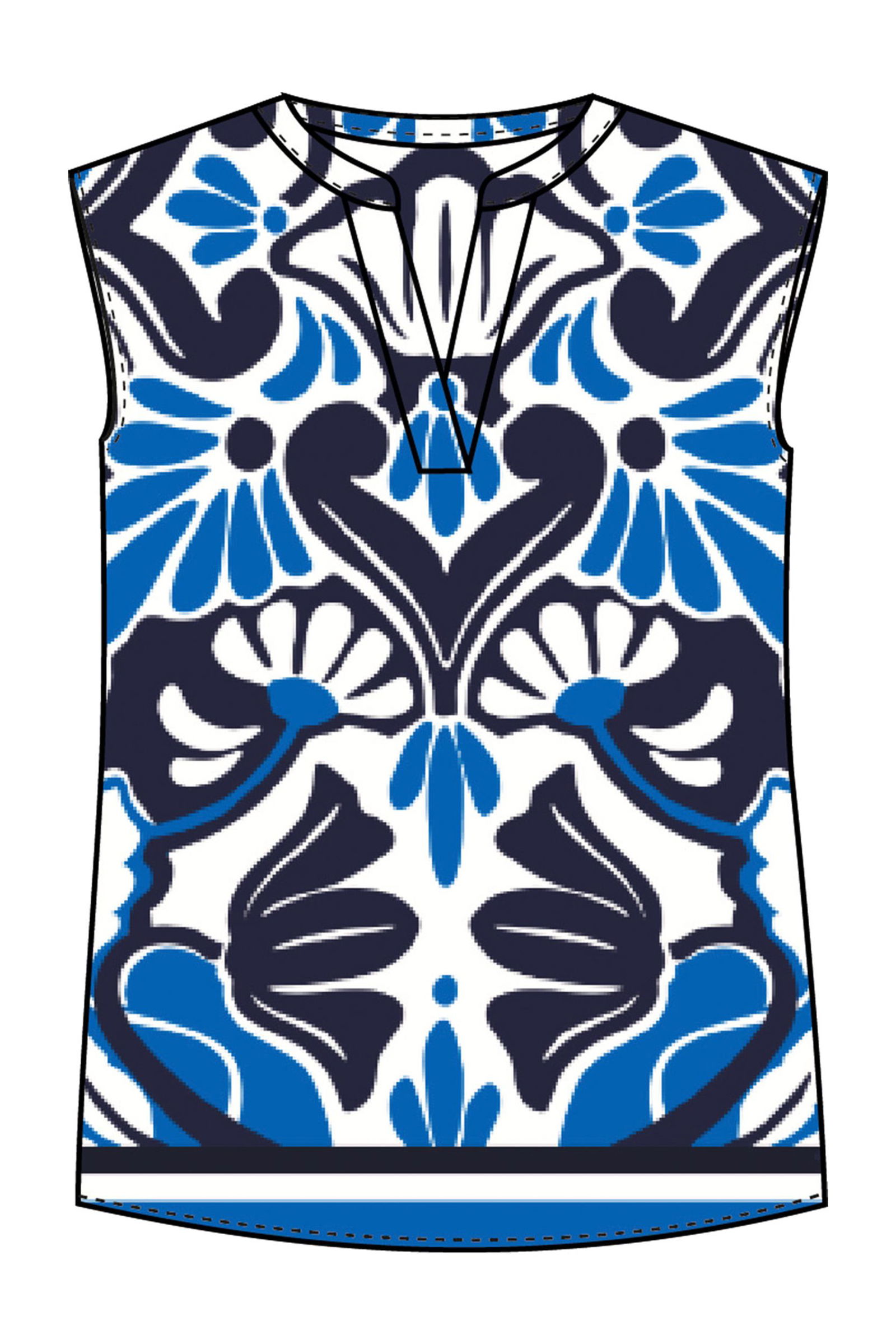 Milano Druckbluse 