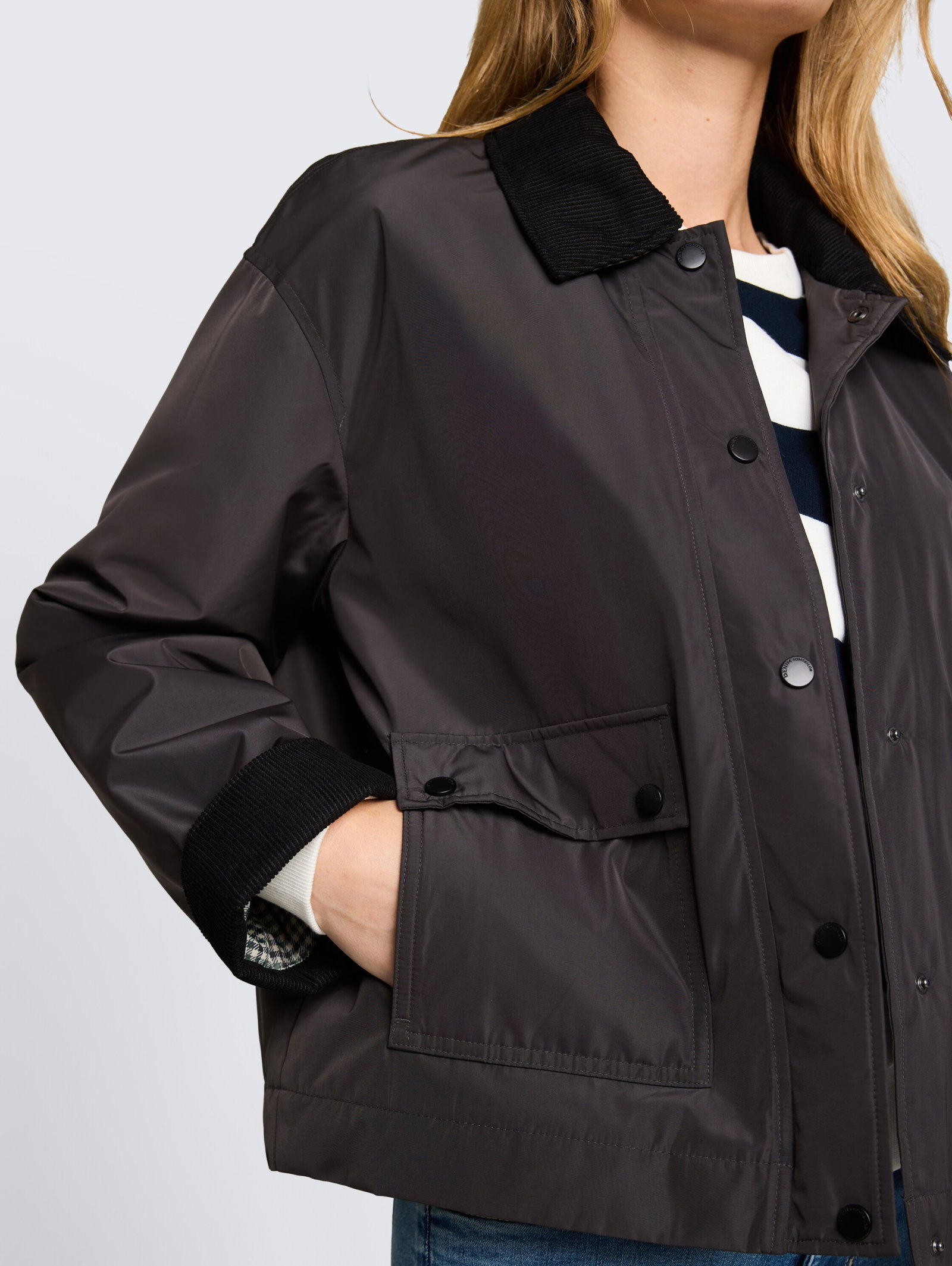 winter jacket with corduroy co, Coal Mine Grey #6