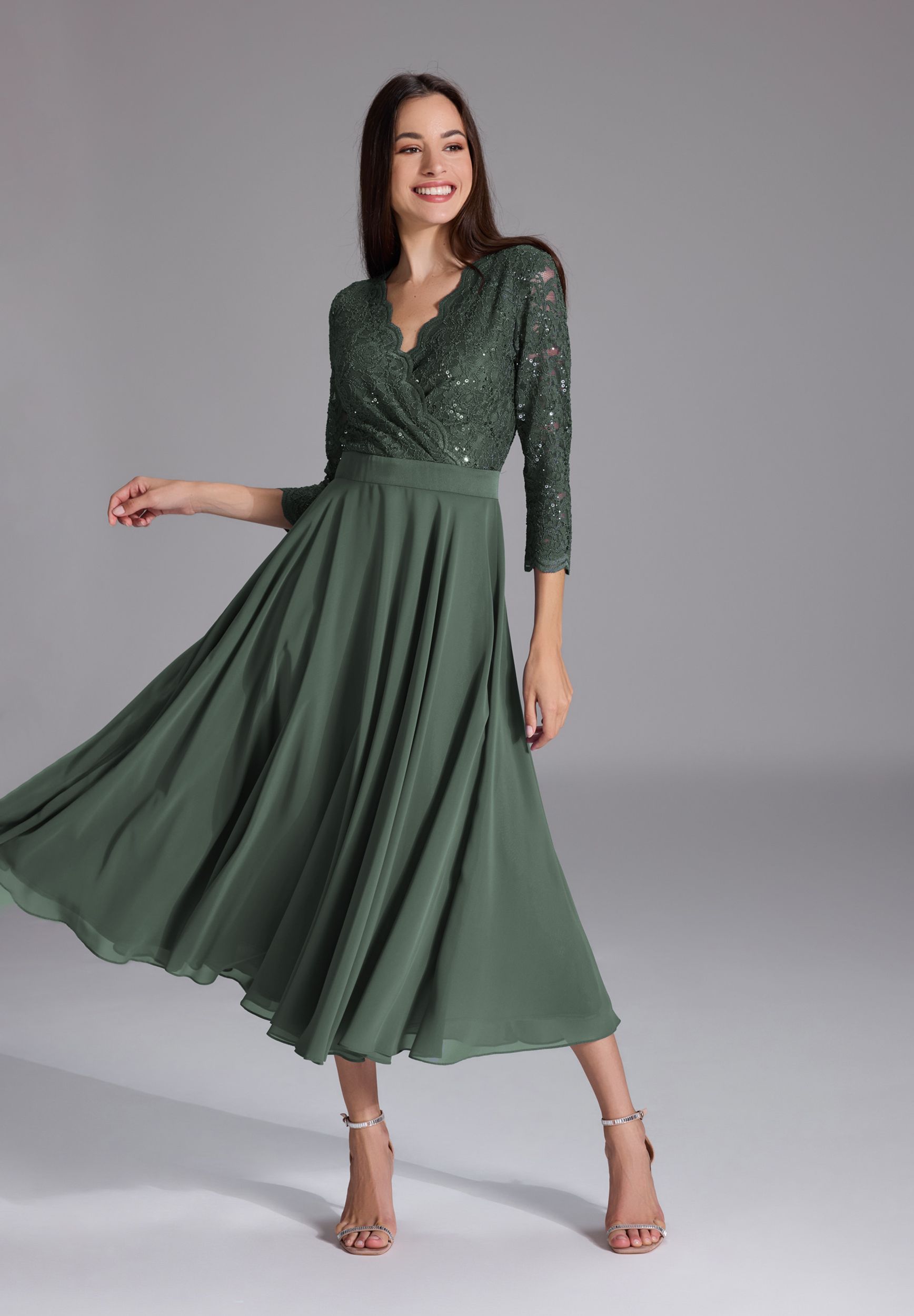 SWING |  SWING Kurzes Kleid  | 42 | summernight green