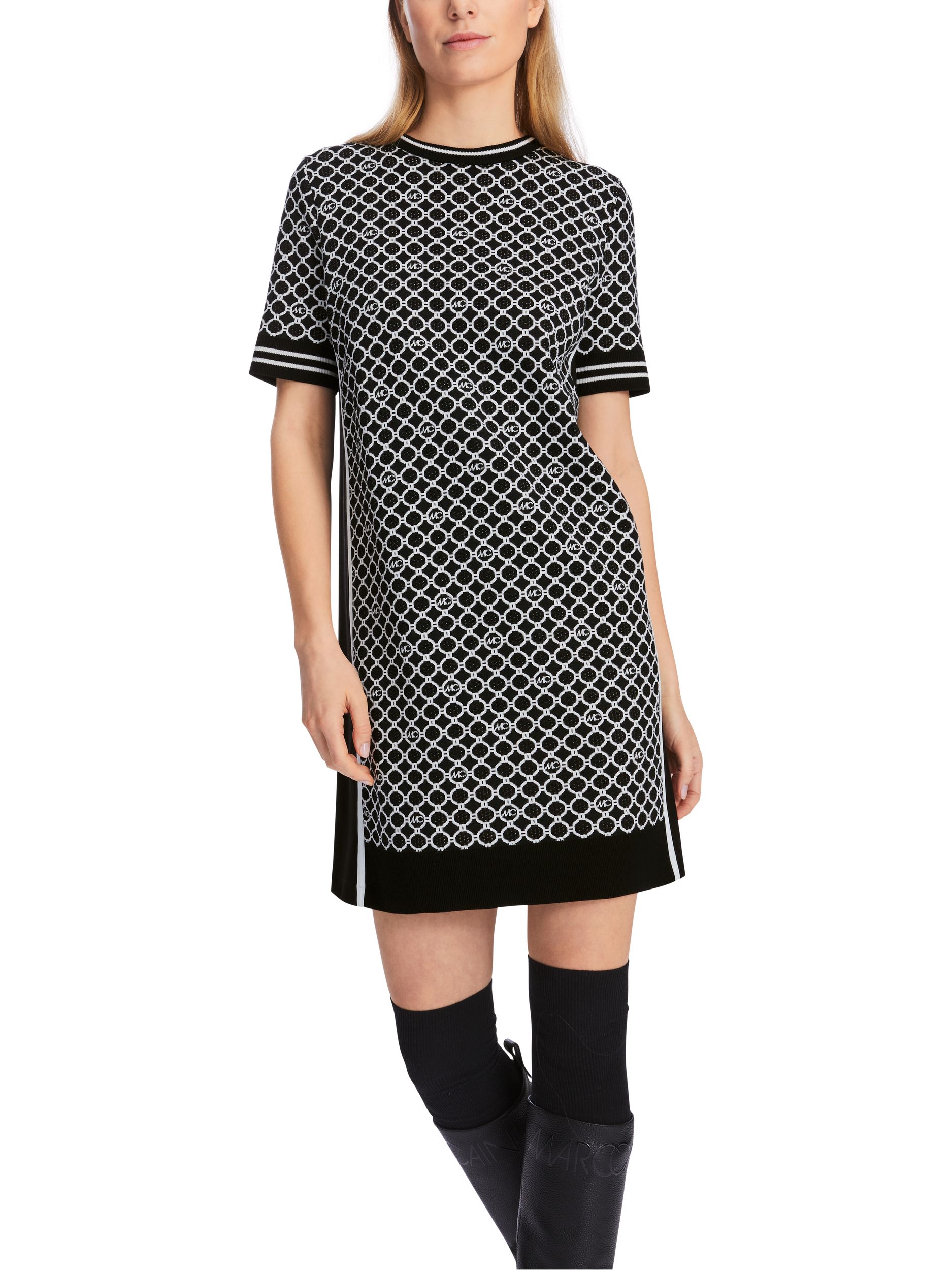 Marc Cain Sports |  Marc Cain Sports Strickkleid  | 38 | black and white