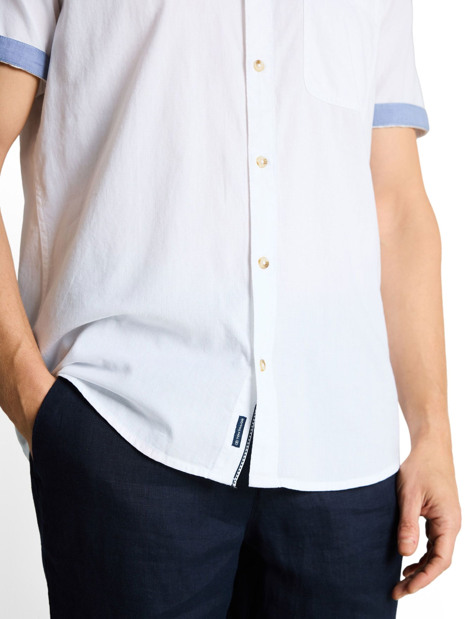 Tom Tailor |  Tom Tailor Hemd Slim Fit  | M | white