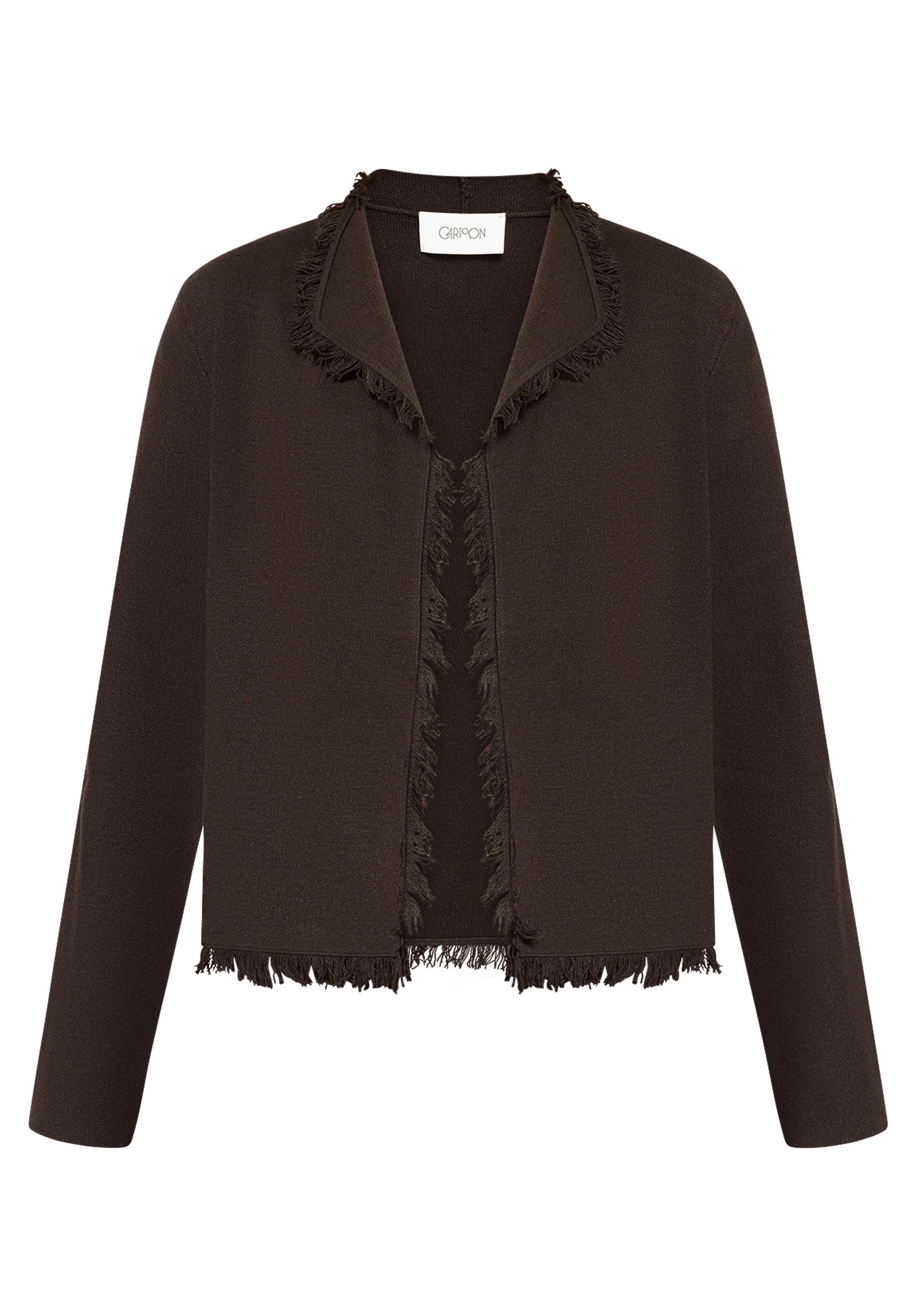 Strickjacke Kurz 1/1 Arm, Black Coffee #1