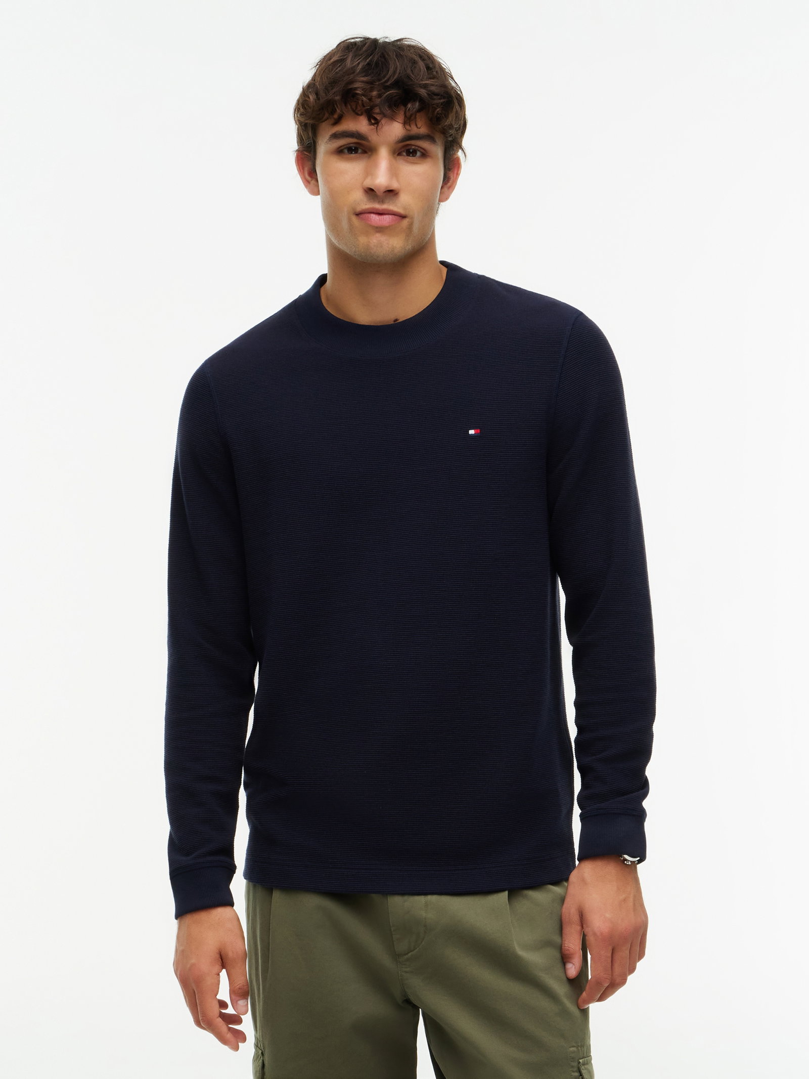TEXTURED LS TEE, BLUE #2