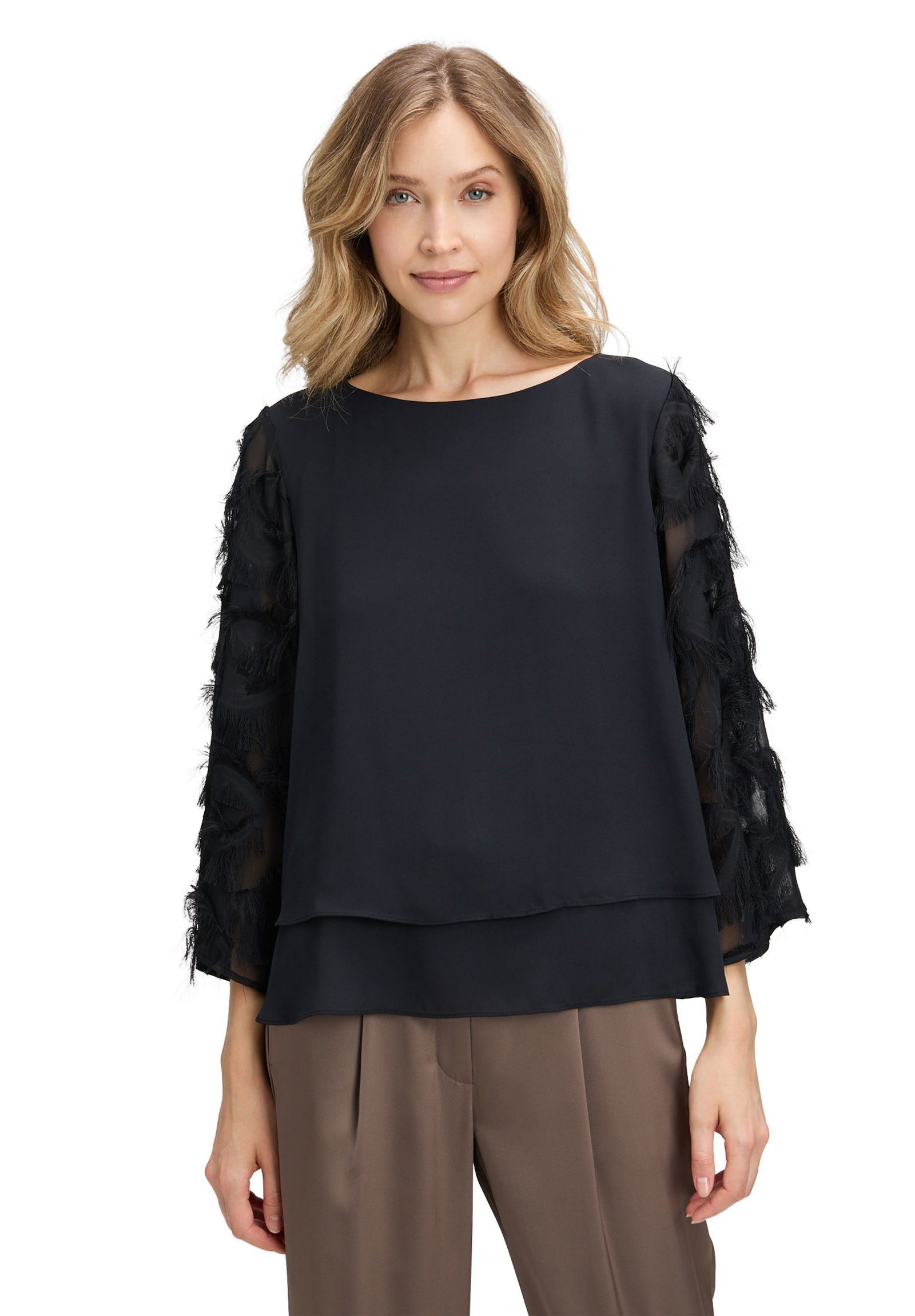 Betty Barclay |  Betty Barclay Druckbluse  | 46 | schwarz