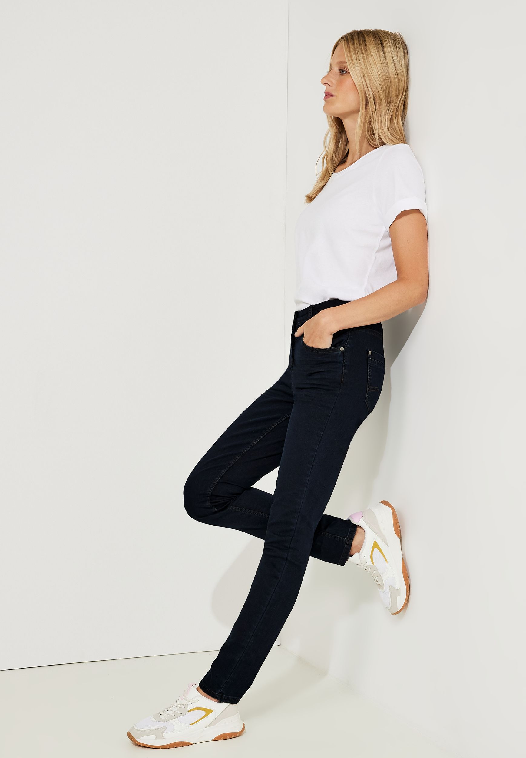 CECIL |  CECIL Slim Jeans  | 30/30 | blue black washed