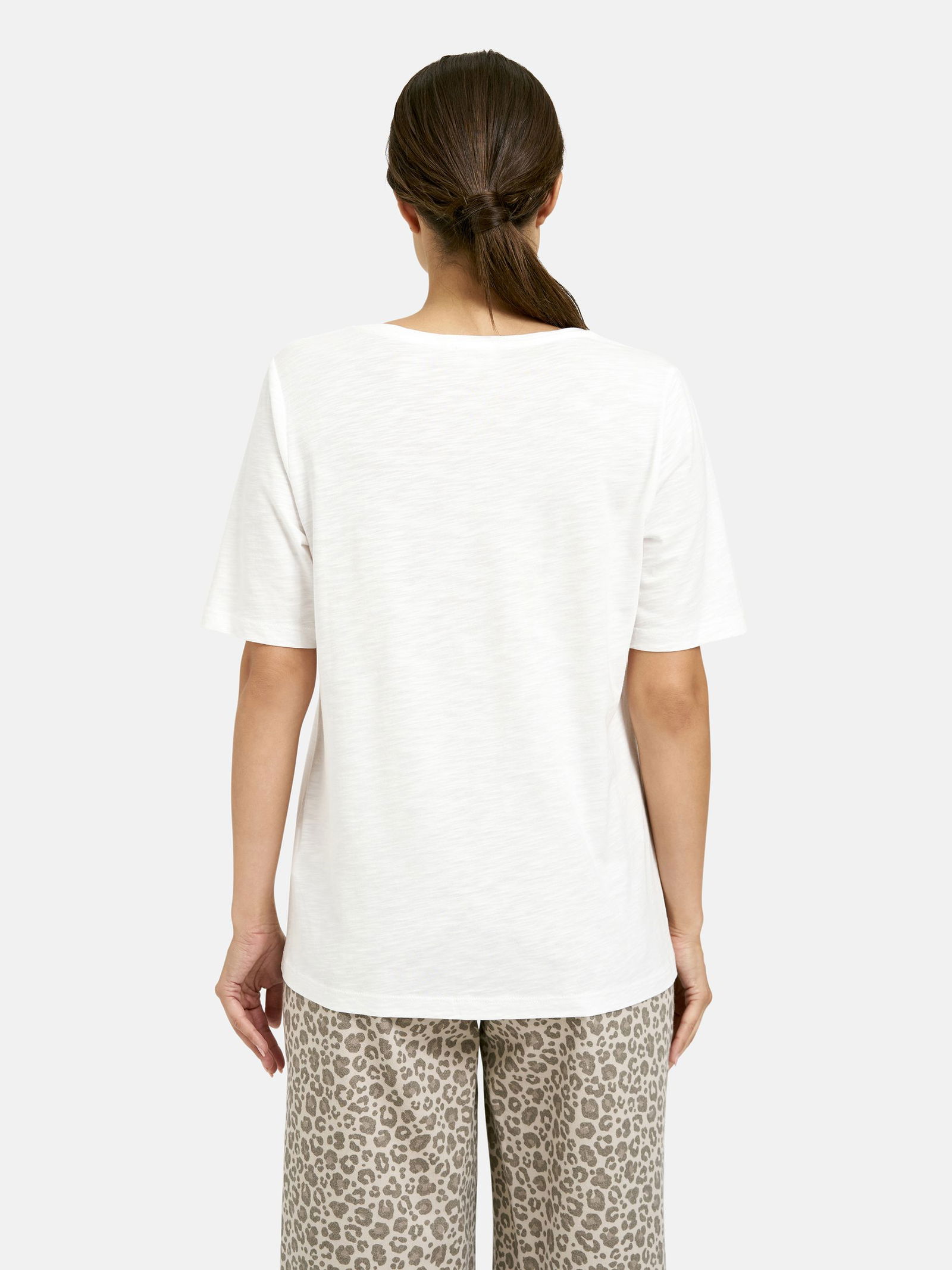  | roundneck t-shirt w/ AW 1/4 sleeve | M | offwhite