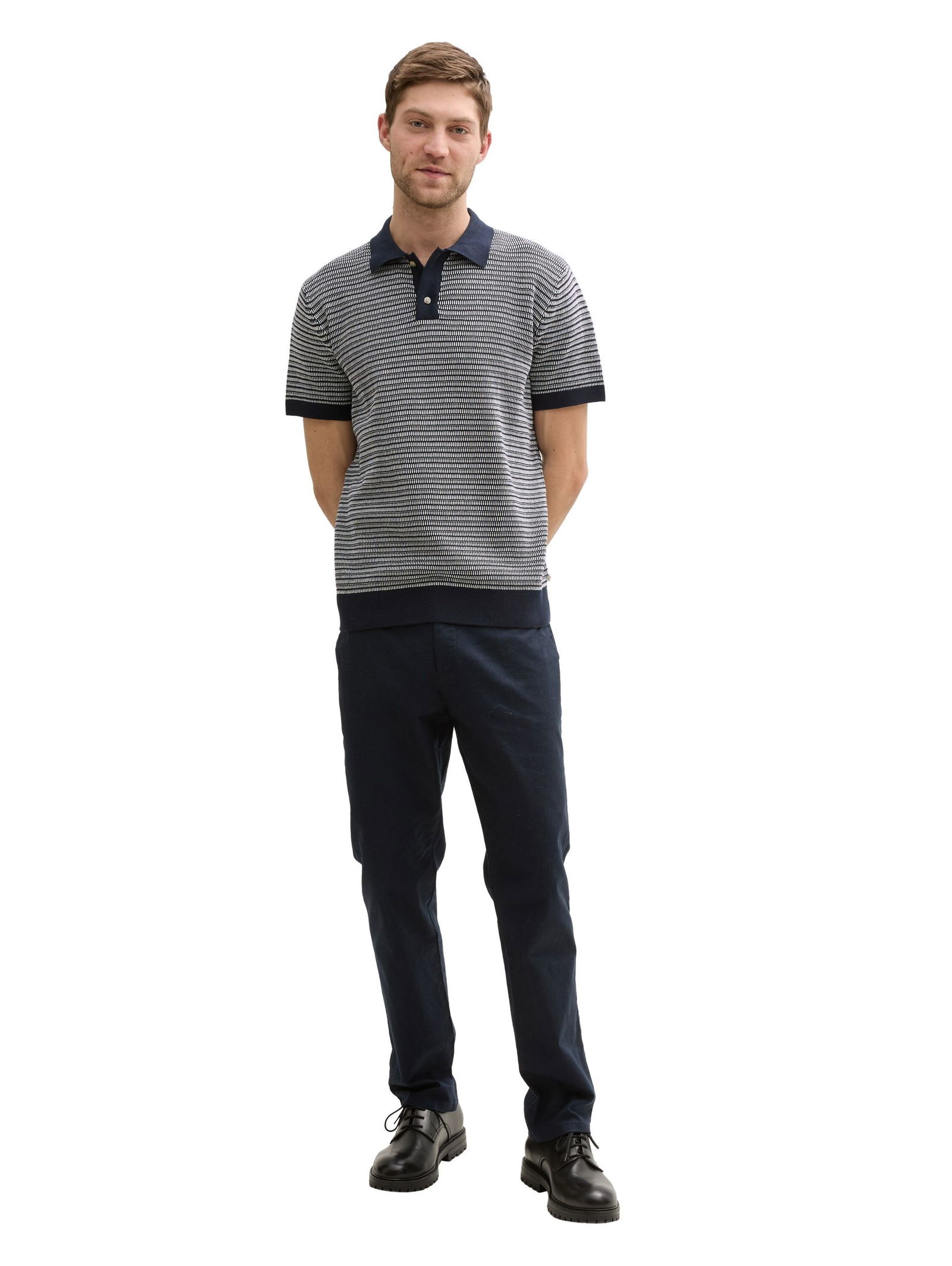 Tom Tailor |  Tom Tailor Poloshirt  | M | navy white fancy stripe