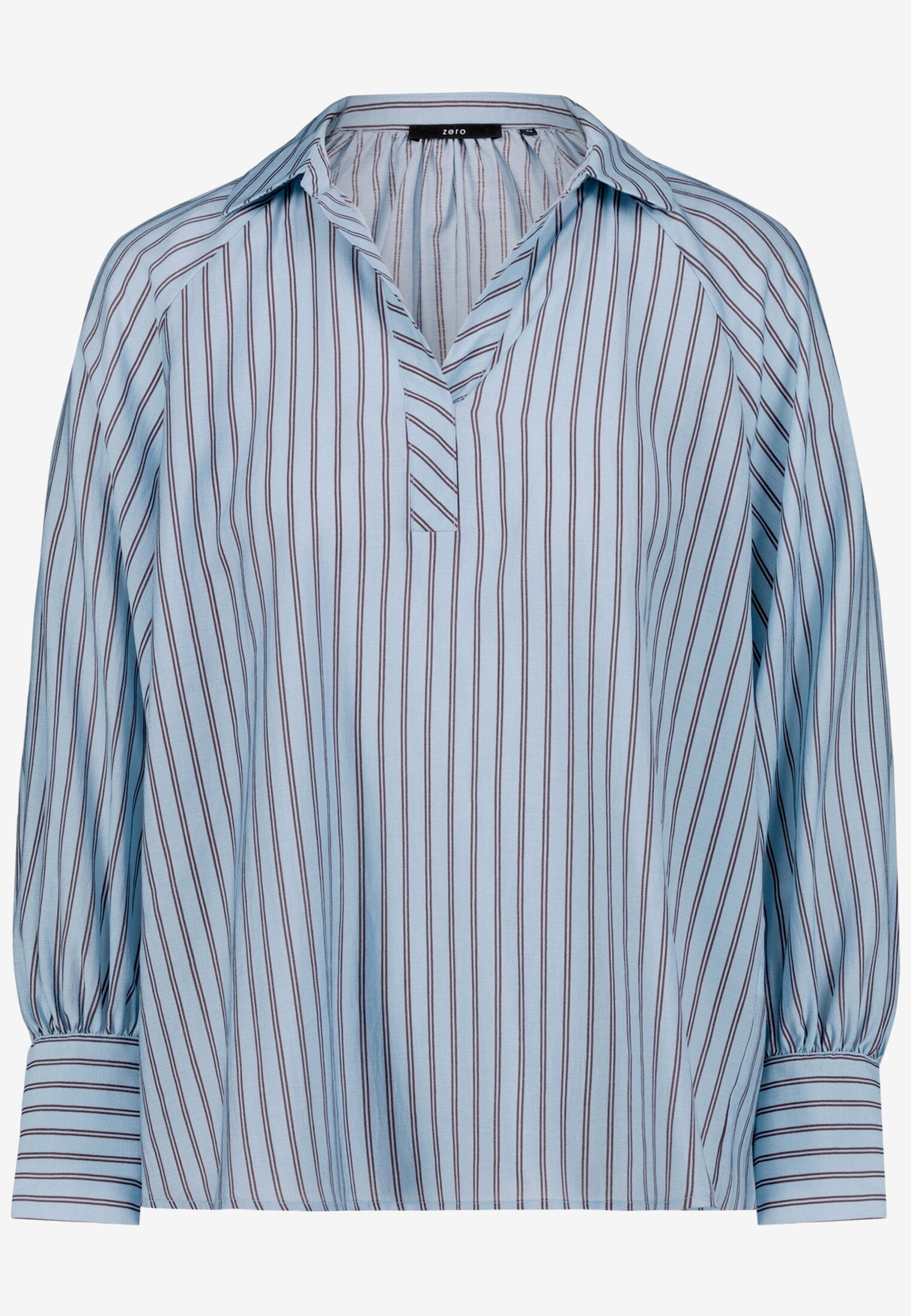 Bluse Lang 1/1 Arm, Blue/Brown #1