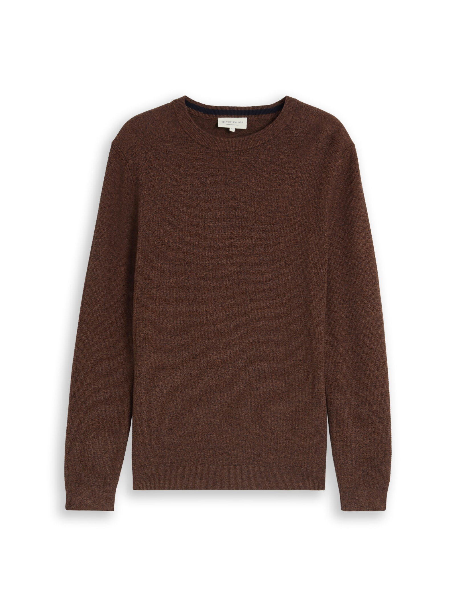 mouline structured crew neck k, mouline camel navy #1