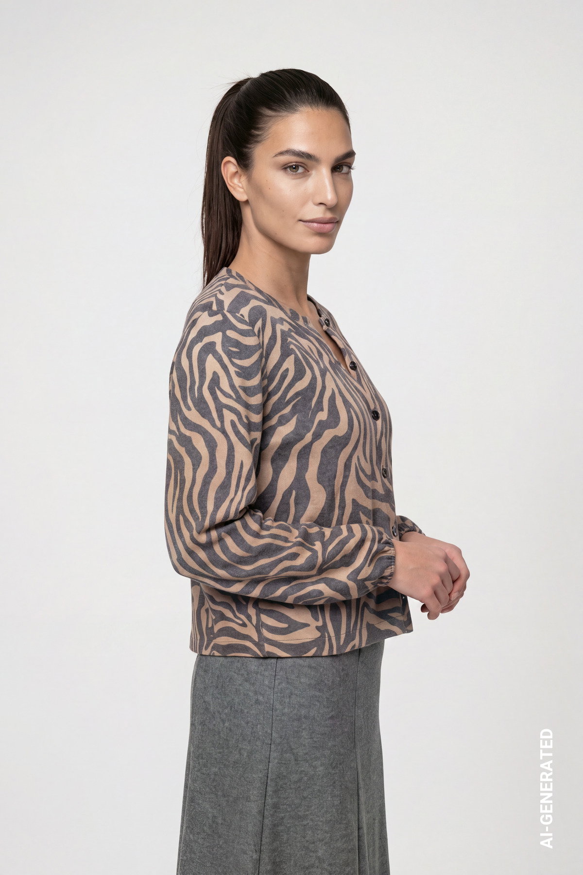 Jacke, brown sugar gemustert #3