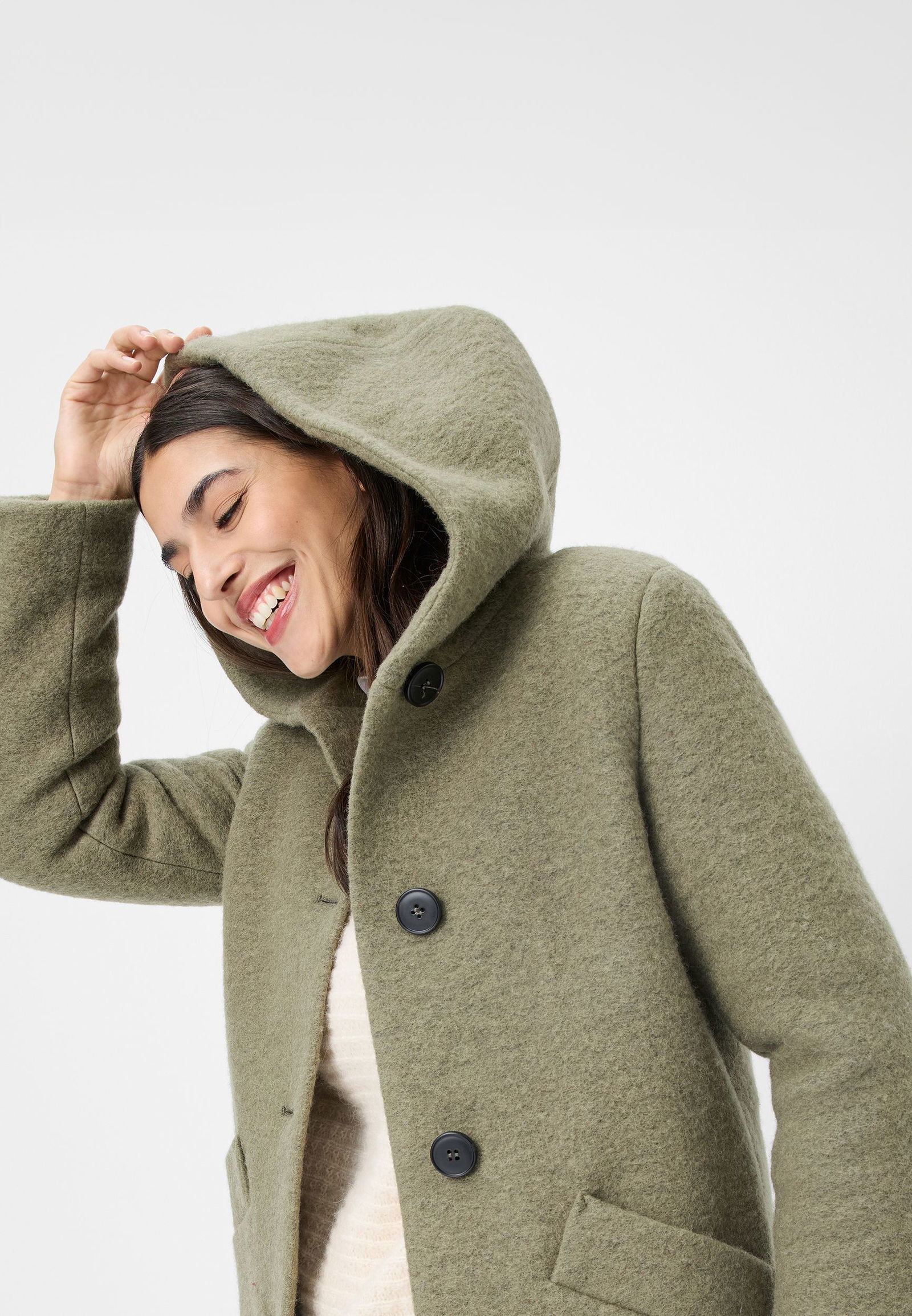 Fuchs & Schmitt |  Fuchs & Schmitt Strickkurzmantel | 48 | apfel