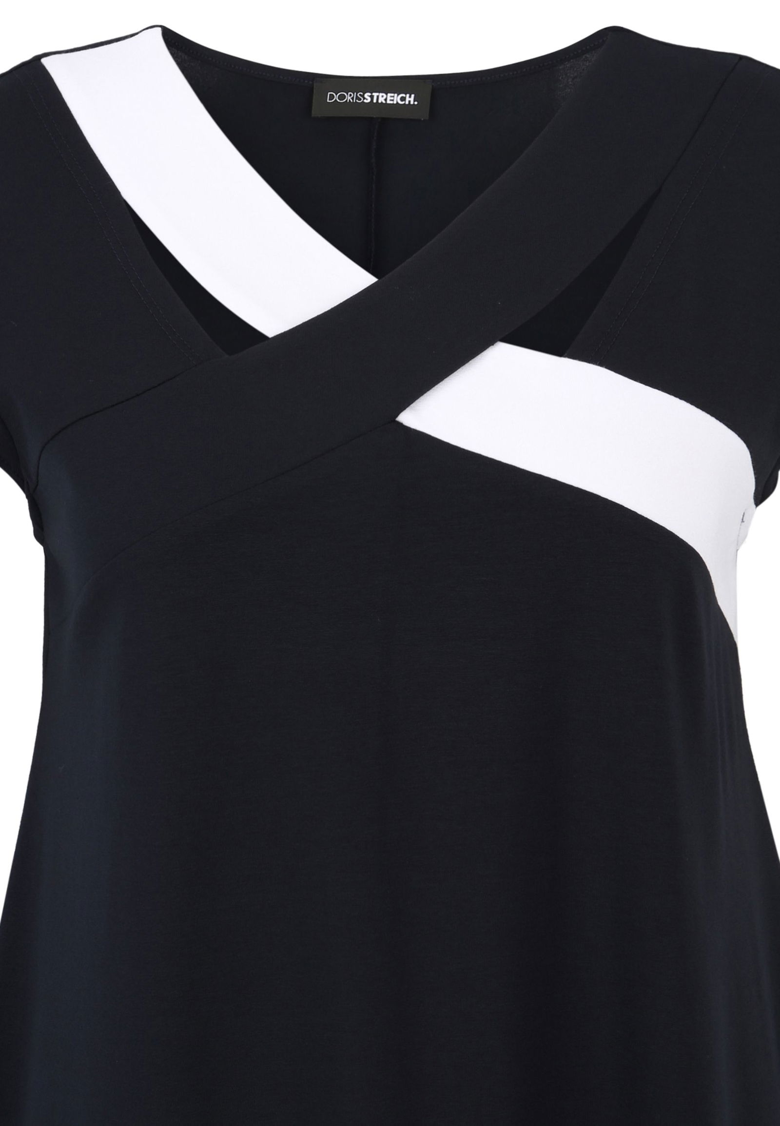 Doris Streich |  Doris Streich Long-Shirt mit Strass-Steinchen und 3/4-Arm | 50 | marine