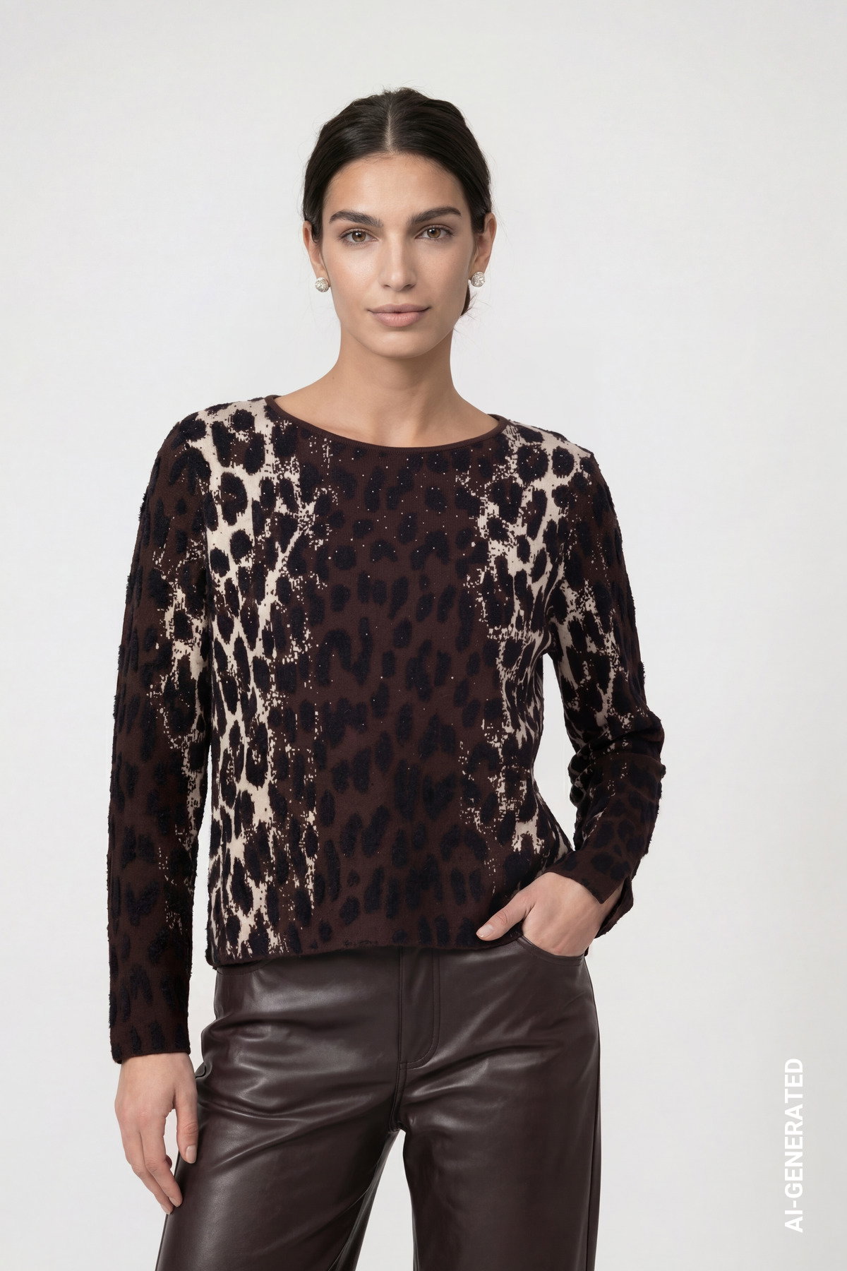 Pullover, black coffee gemustert #2
