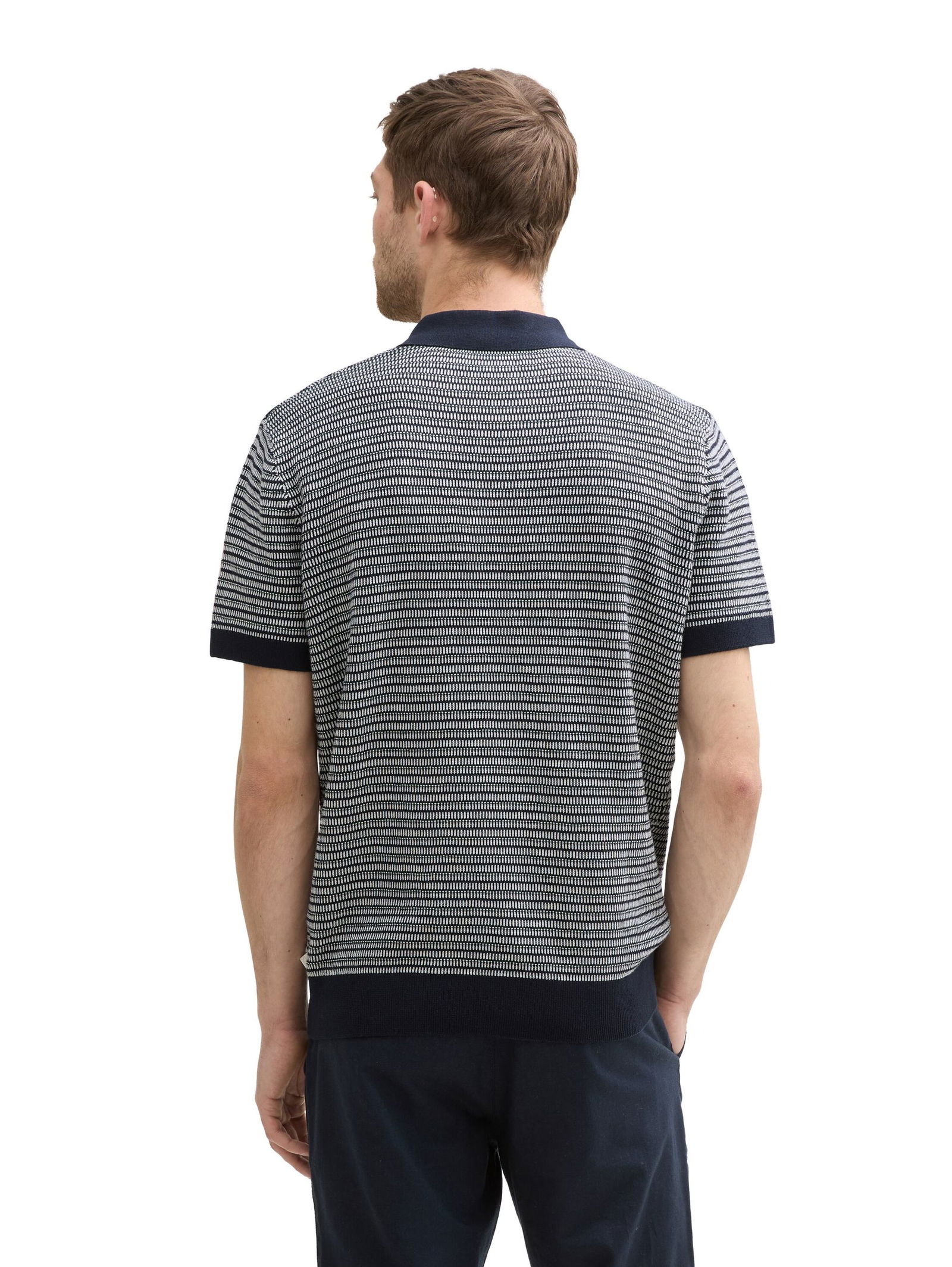 Tom Tailor |  Tom Tailor Poloshirt  | M | navy white fancy stripe
