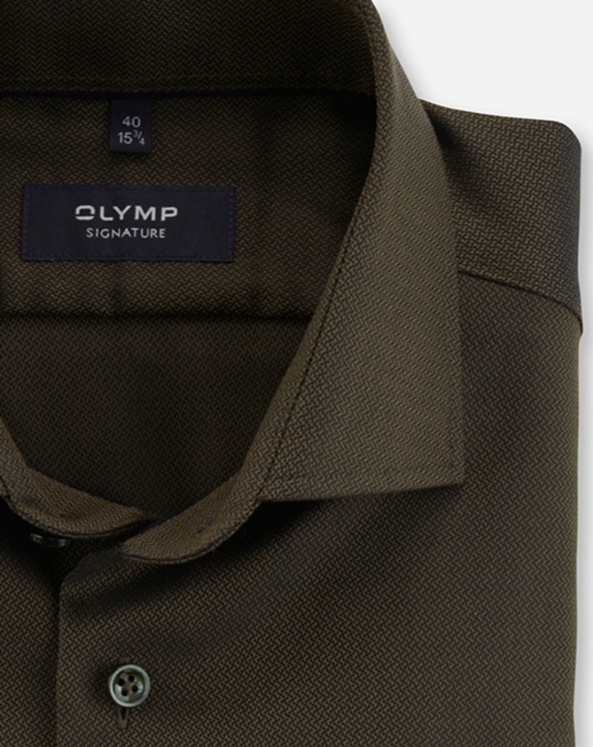 OLYMP Signature |  Olymp Signature Hemd Tailored Fit | 43 | oliv