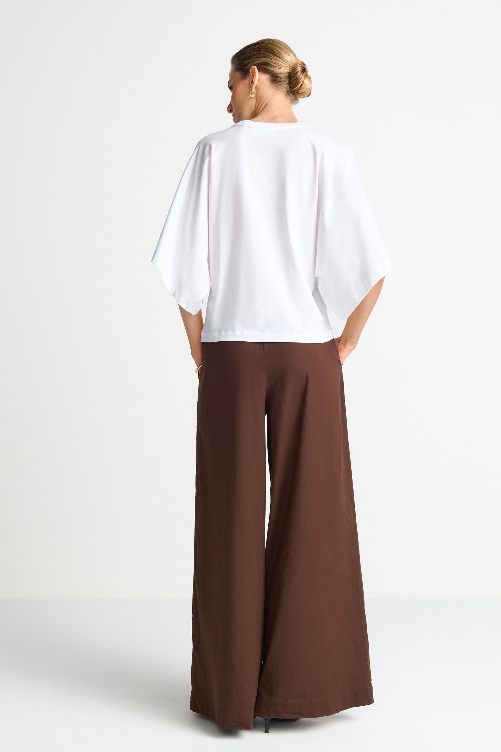 Wide Fit T-Shirt with Dolman Sleeve, white #3