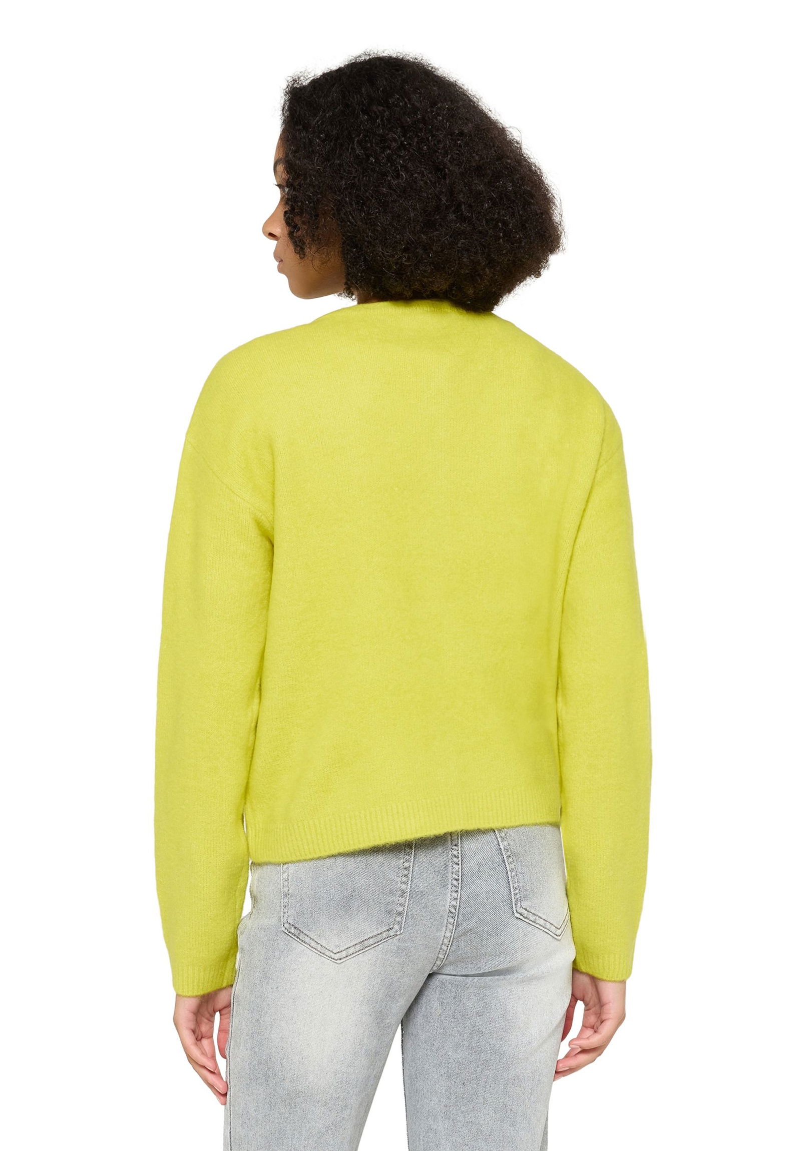 |  Strickjacke Kurz 1/1 Arm, Neon Yellow | 36