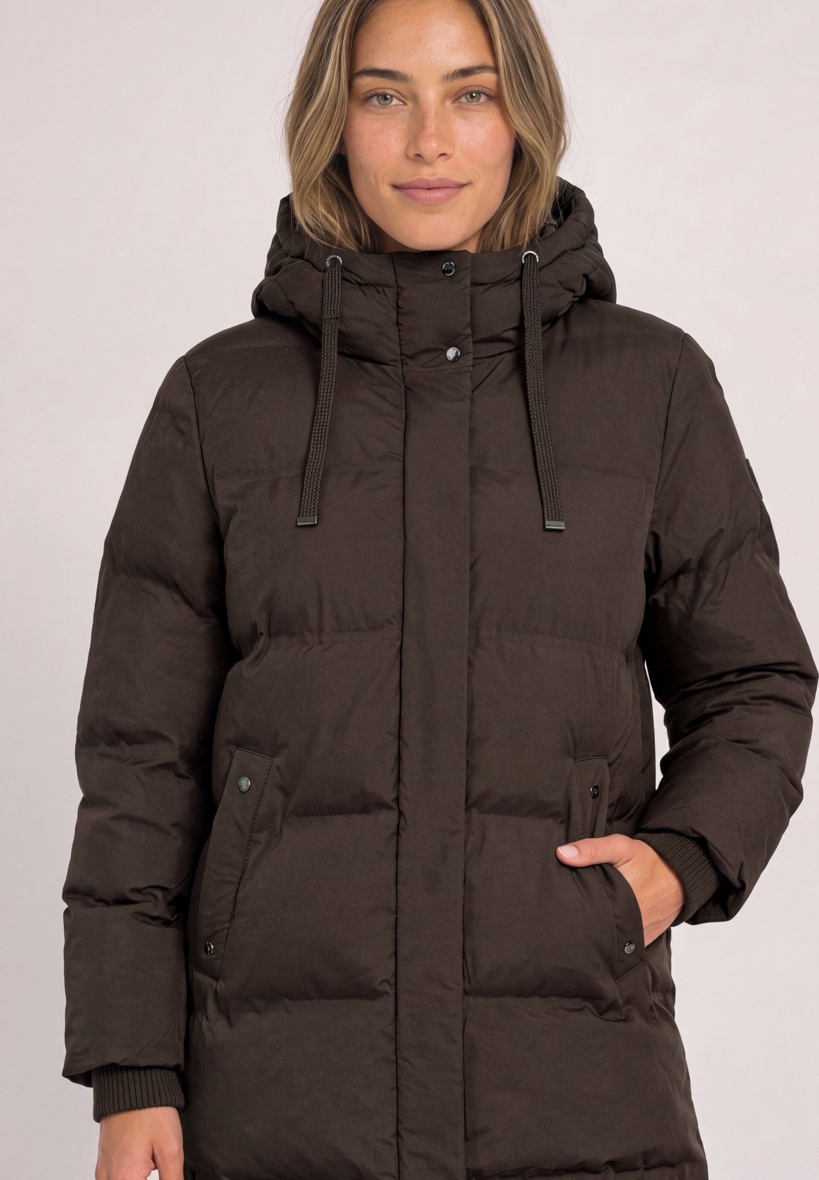 LTD QR Long Padded Jkt w. Glue, auburn brown #7