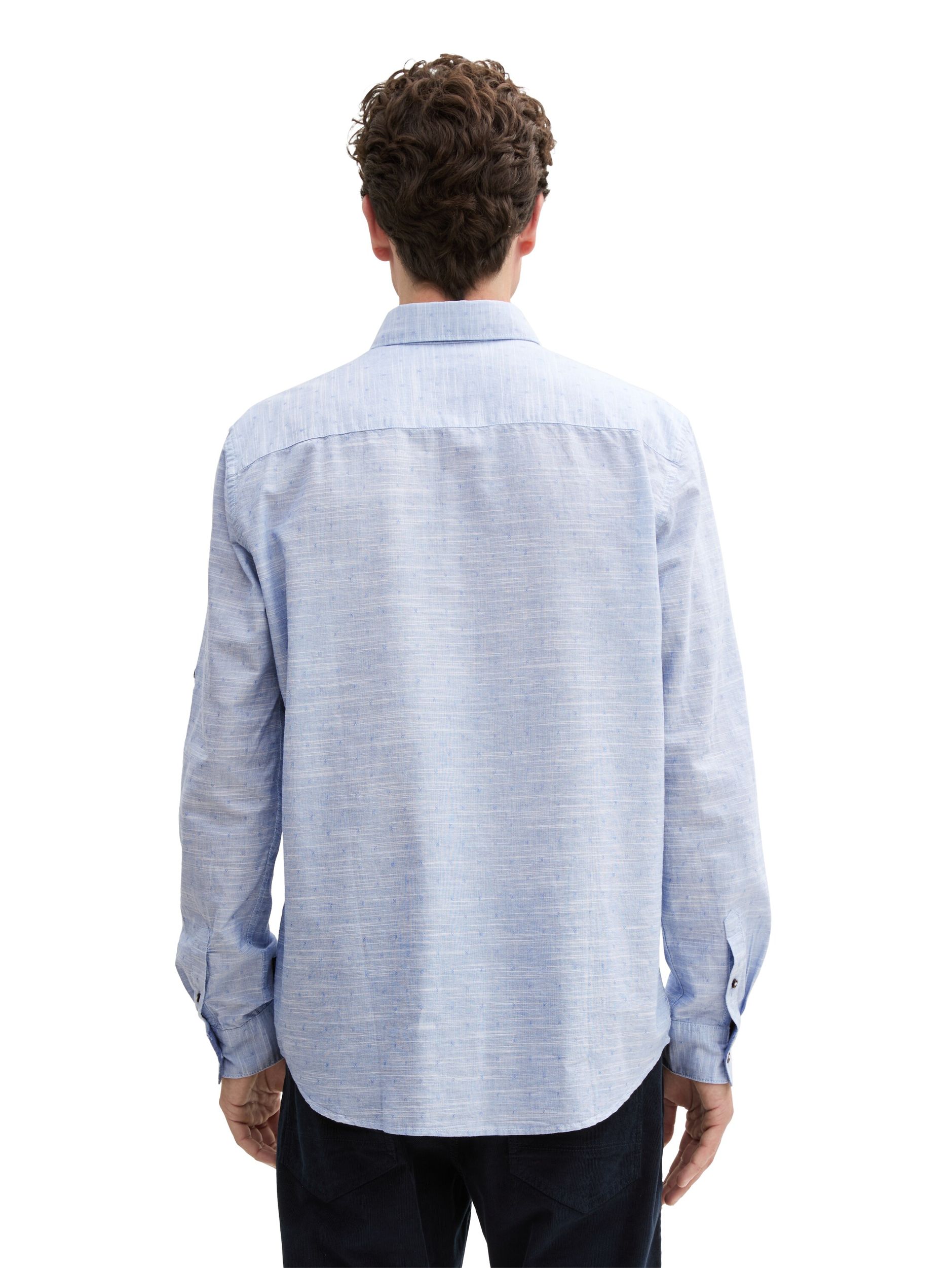 Tom Tailor |  Tom Tailor Hemd Slim Fit  | XL | white blue fil a fil dobby