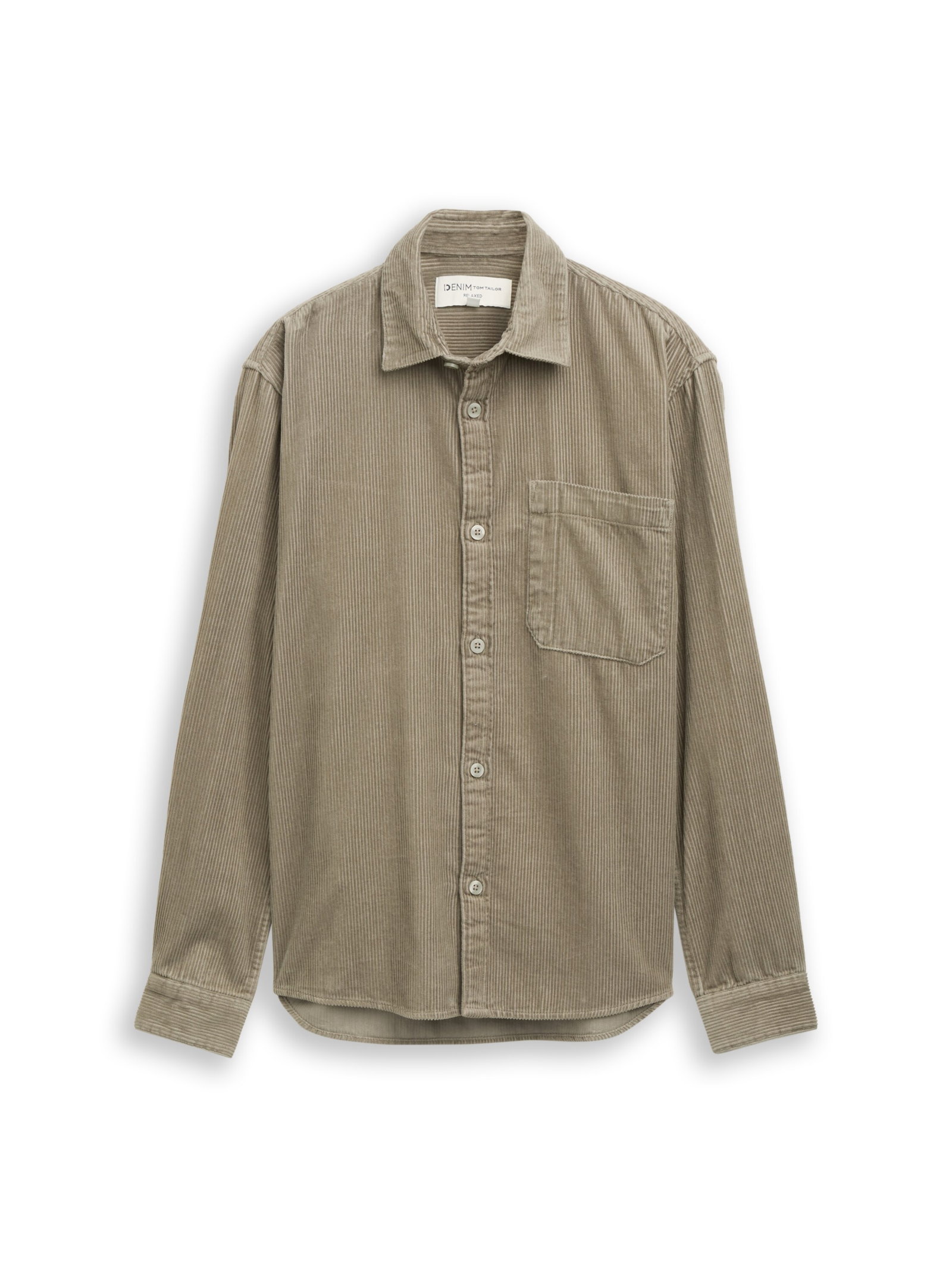 relaxed corduroy shirt, dark sage green #1
