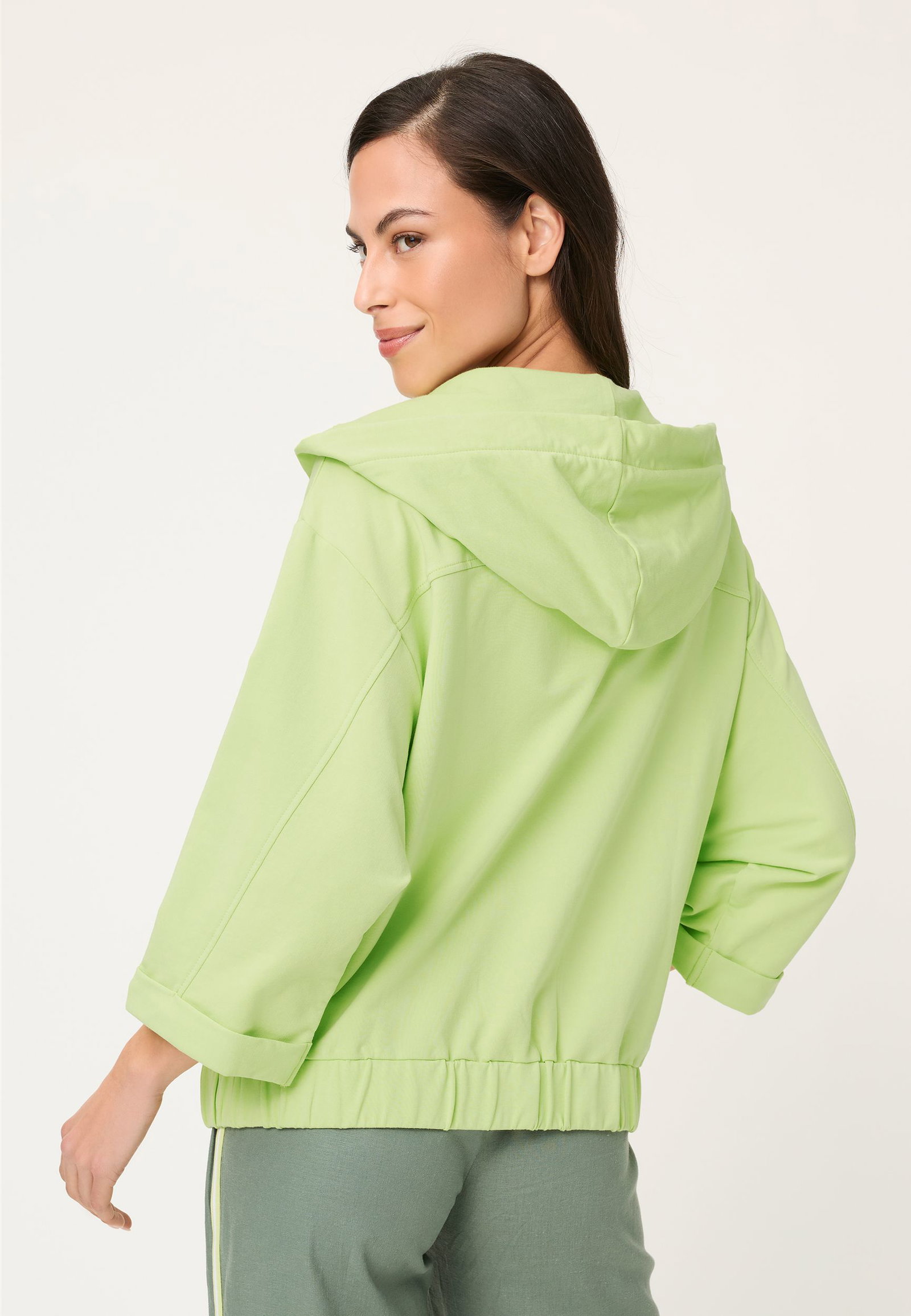 Olsen |  Olsen Sweatjacke  | 40 | lime yellow