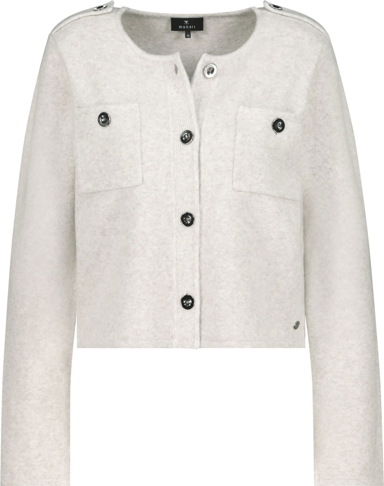 |  Strickjacke, pearl melange | 42 | mocca melange