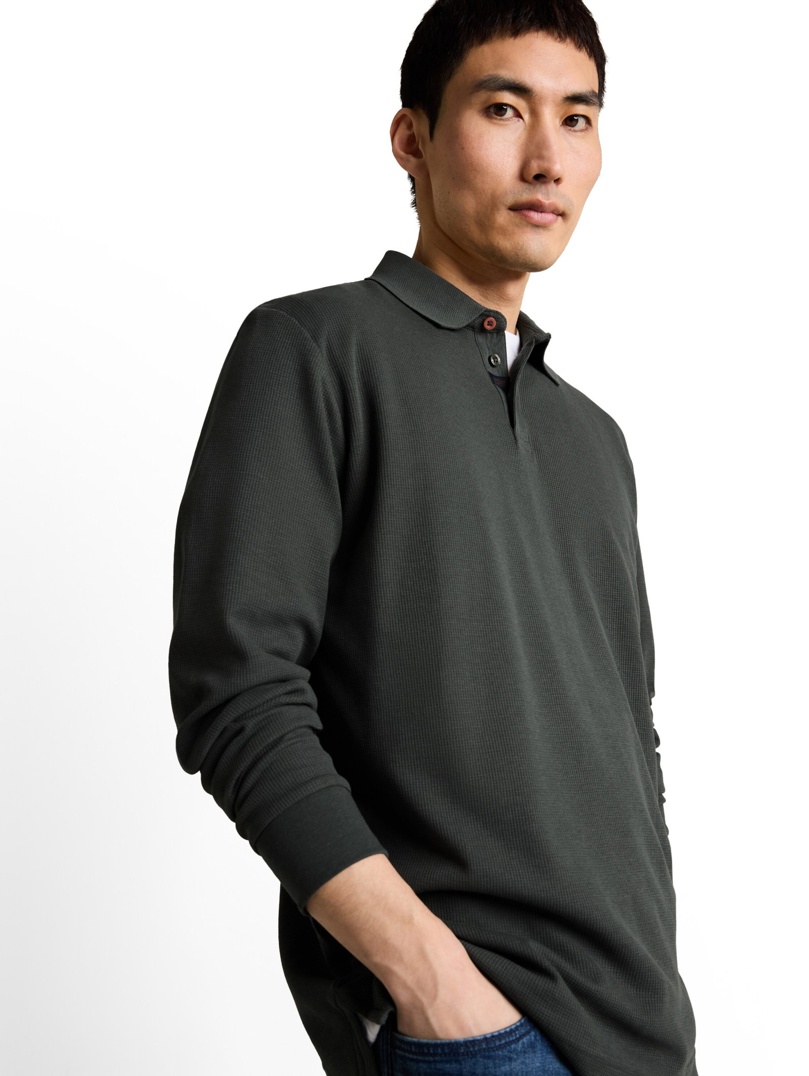 structured polo, Darkest Olive #6