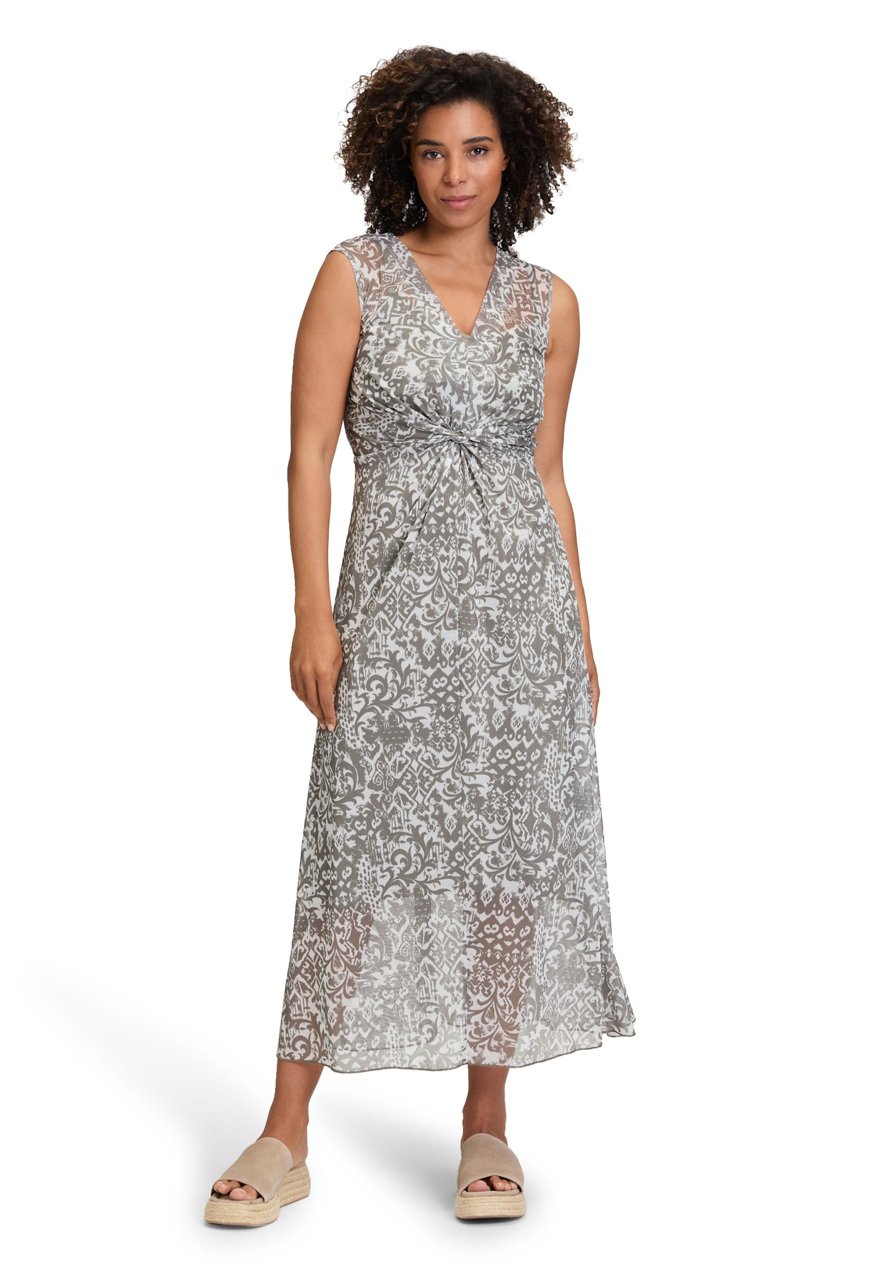 Cartoon |  Cartoon Sommerkleid  | 44 | white/khaki