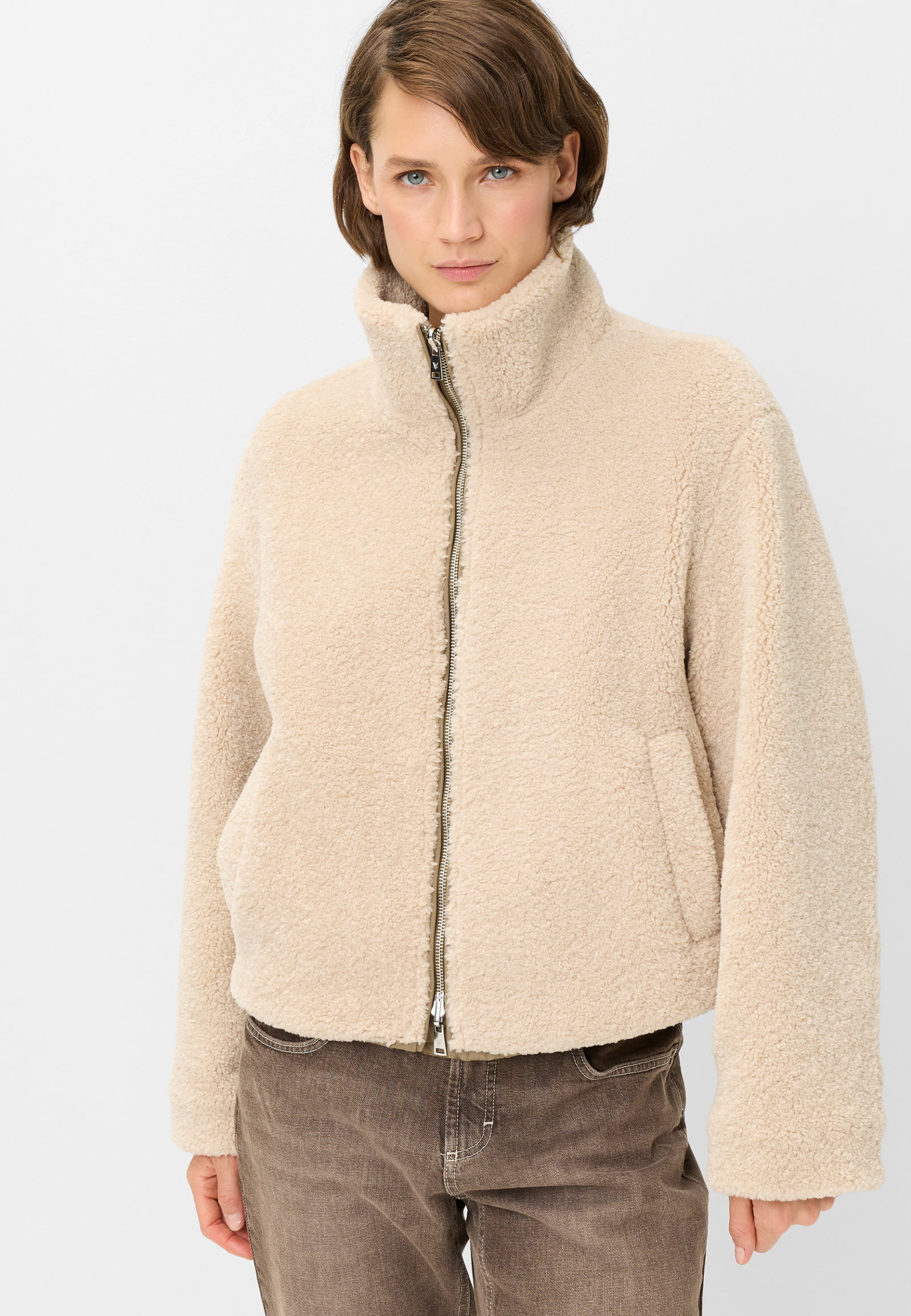 JACKE WEBPELZ, TAUPE #6