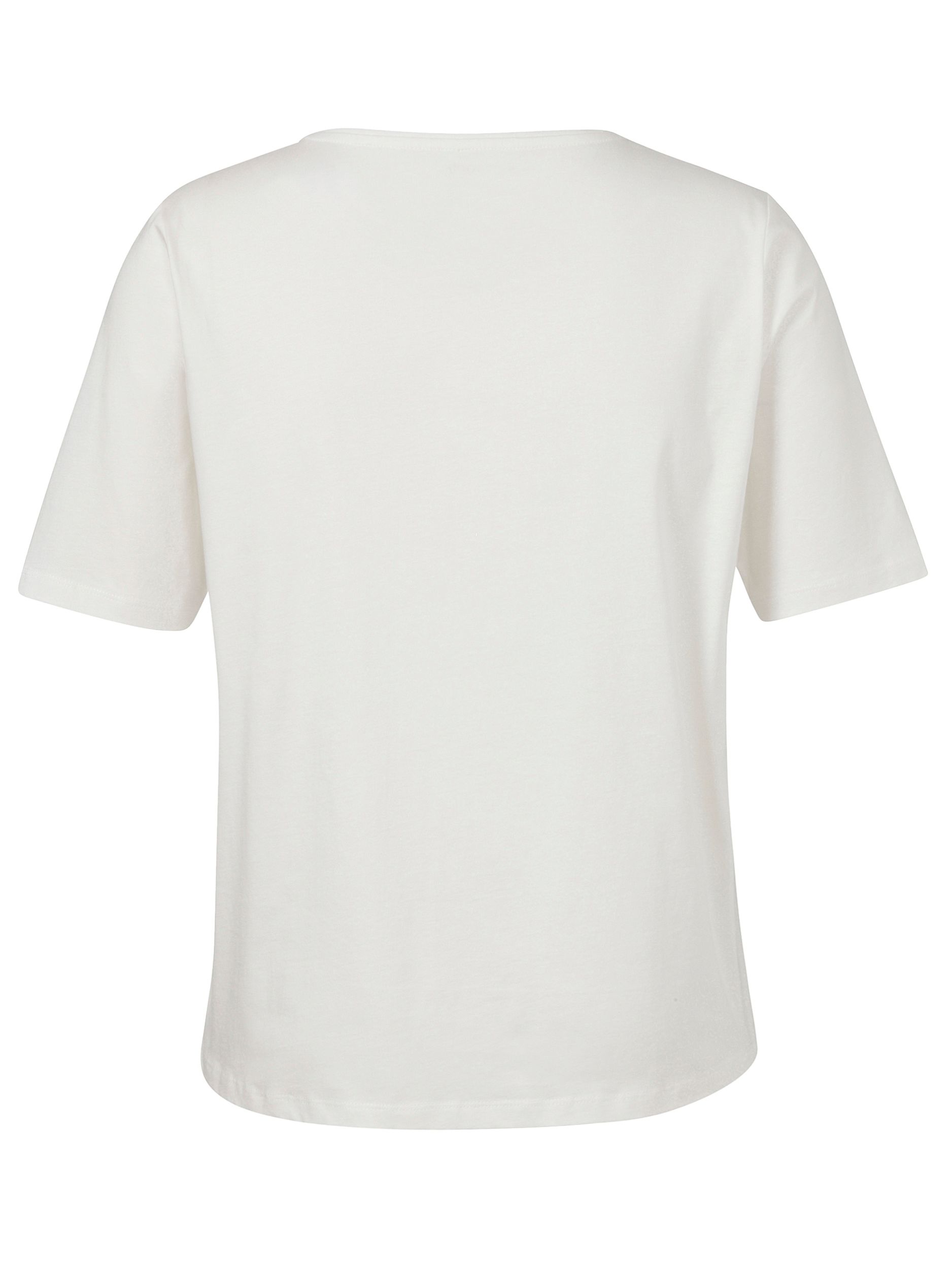 VIA APPIA DUE |  T-Shirt Rundhals 1/2 Arm Motiv Strass | 48 | ecru multicolor