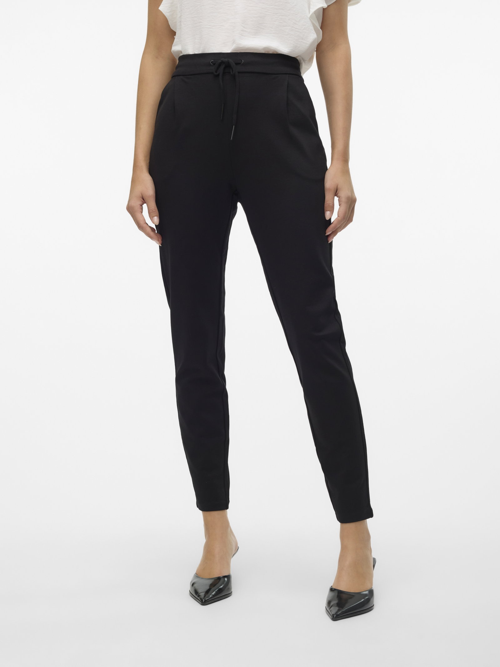 VMEVA MW LOOSE STRING PANT GA NOOS, Black #1