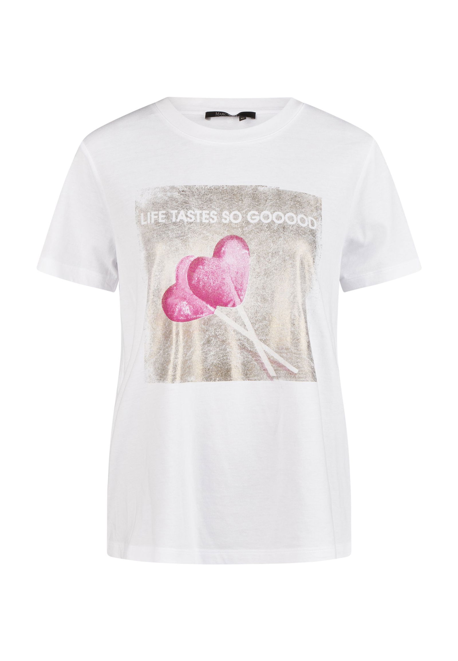 Marc Aurel |  T-Shirt mit LOLLY Print | 42 | white varied