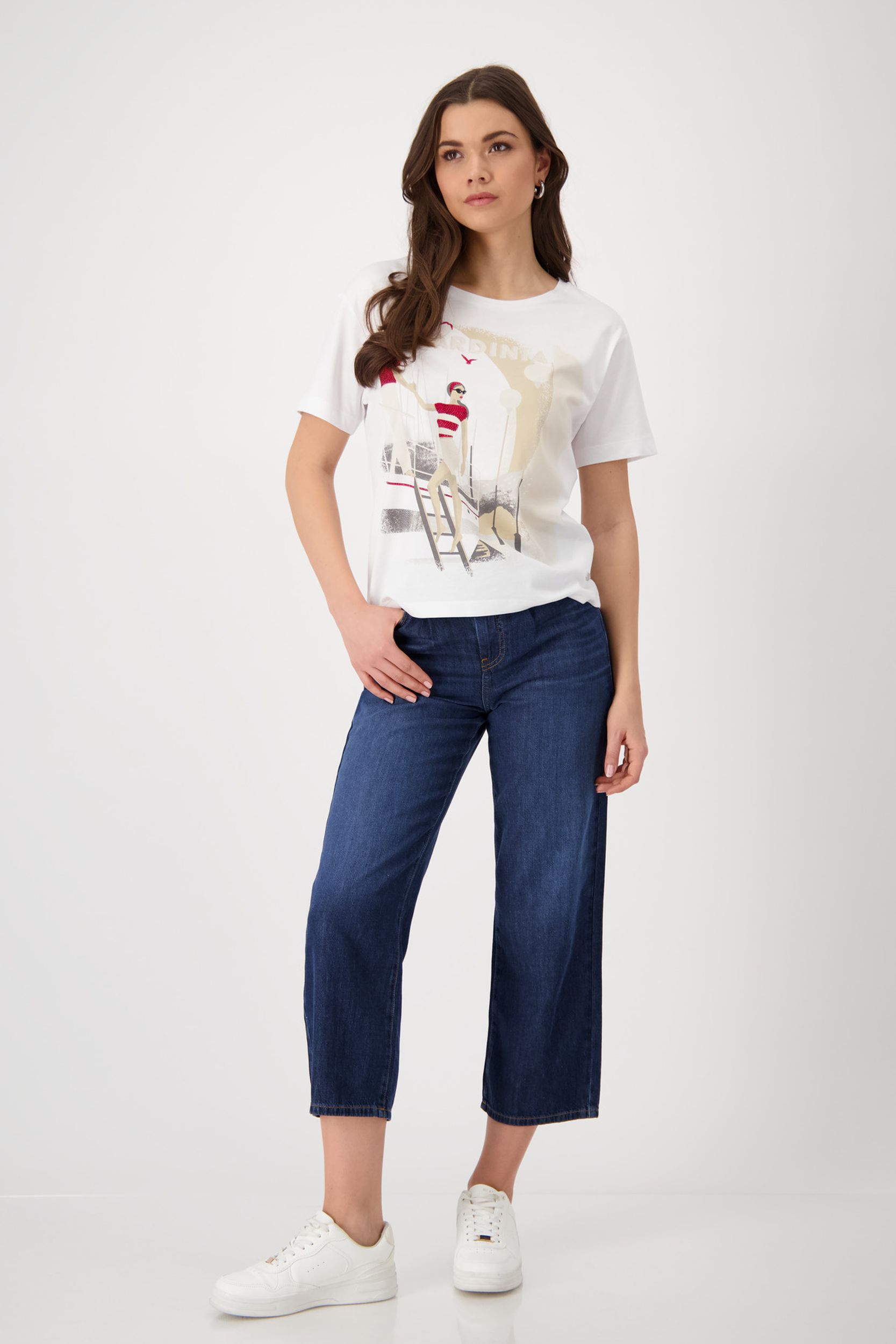 Monari |  T-Shirt, cream | 42
