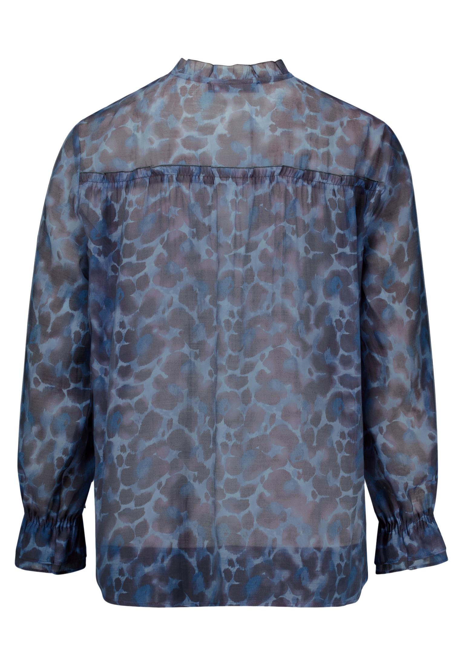 Bluse Lang 1/1 Arm, Blue/Brown #2
