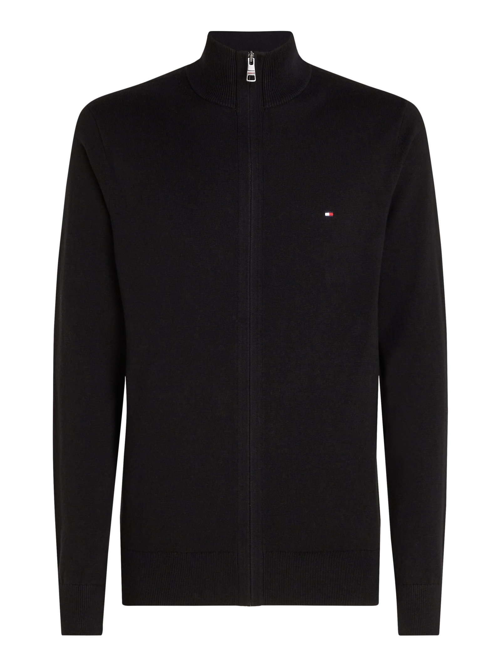 PIMA ORG CTN CASHMERE ZIP THRU, BLACK #8