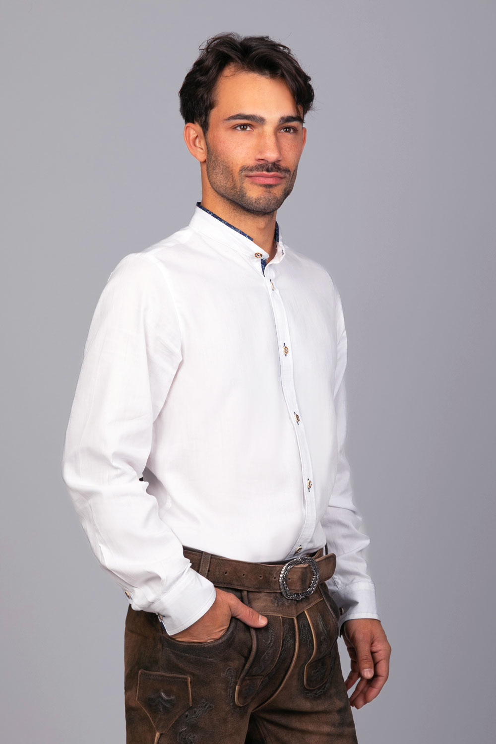 Edelnice Trachtenhemd Simon blau #2