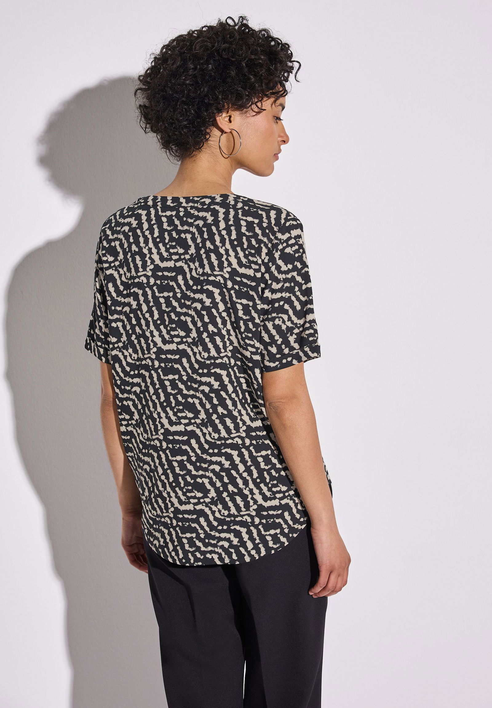 Street One |  Street One Druckbluse  | 42 | black