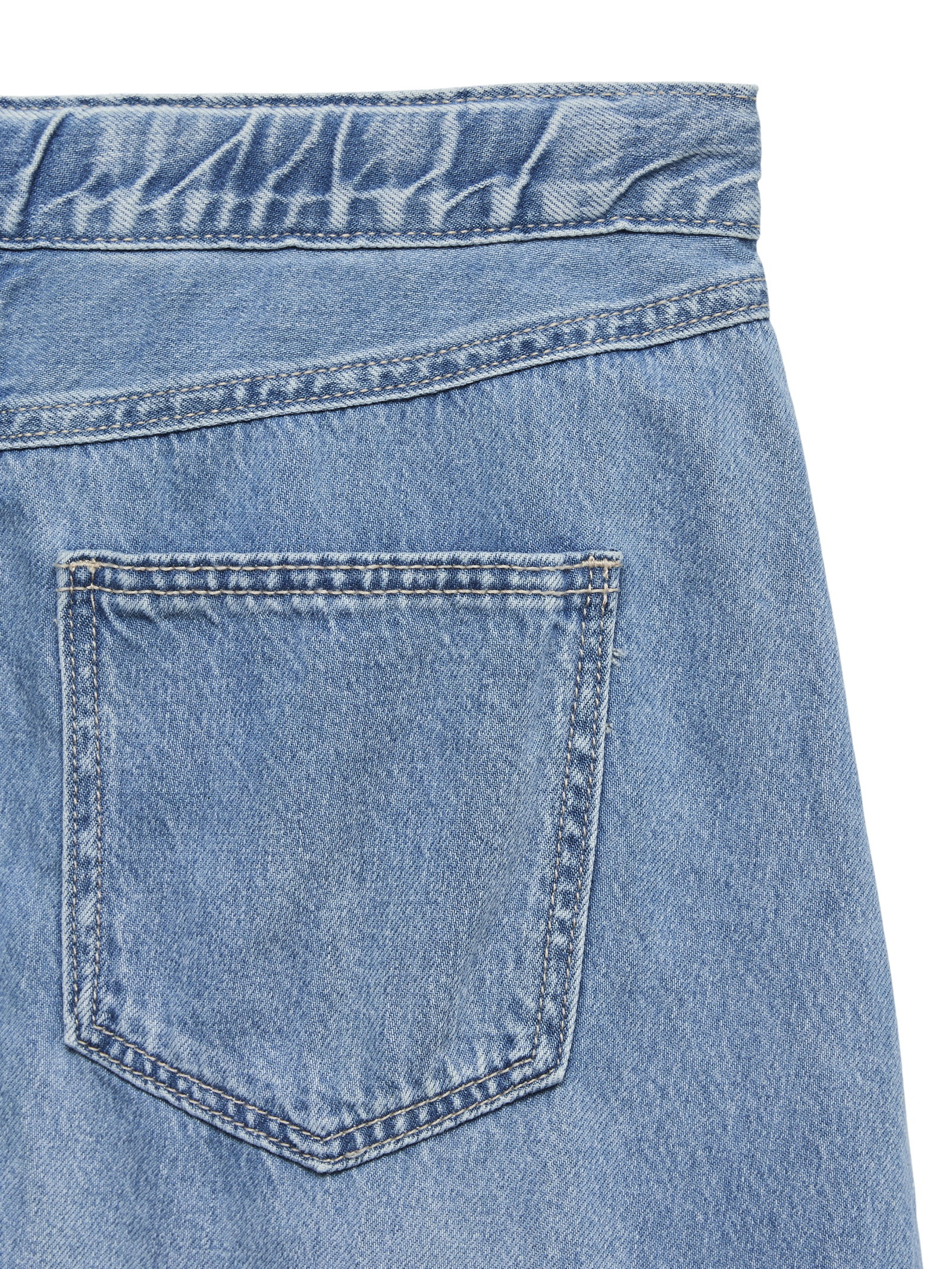 VMHILLA MR WIDE 7/8 DNM SKIRT MIX, Light Blue Denim #2