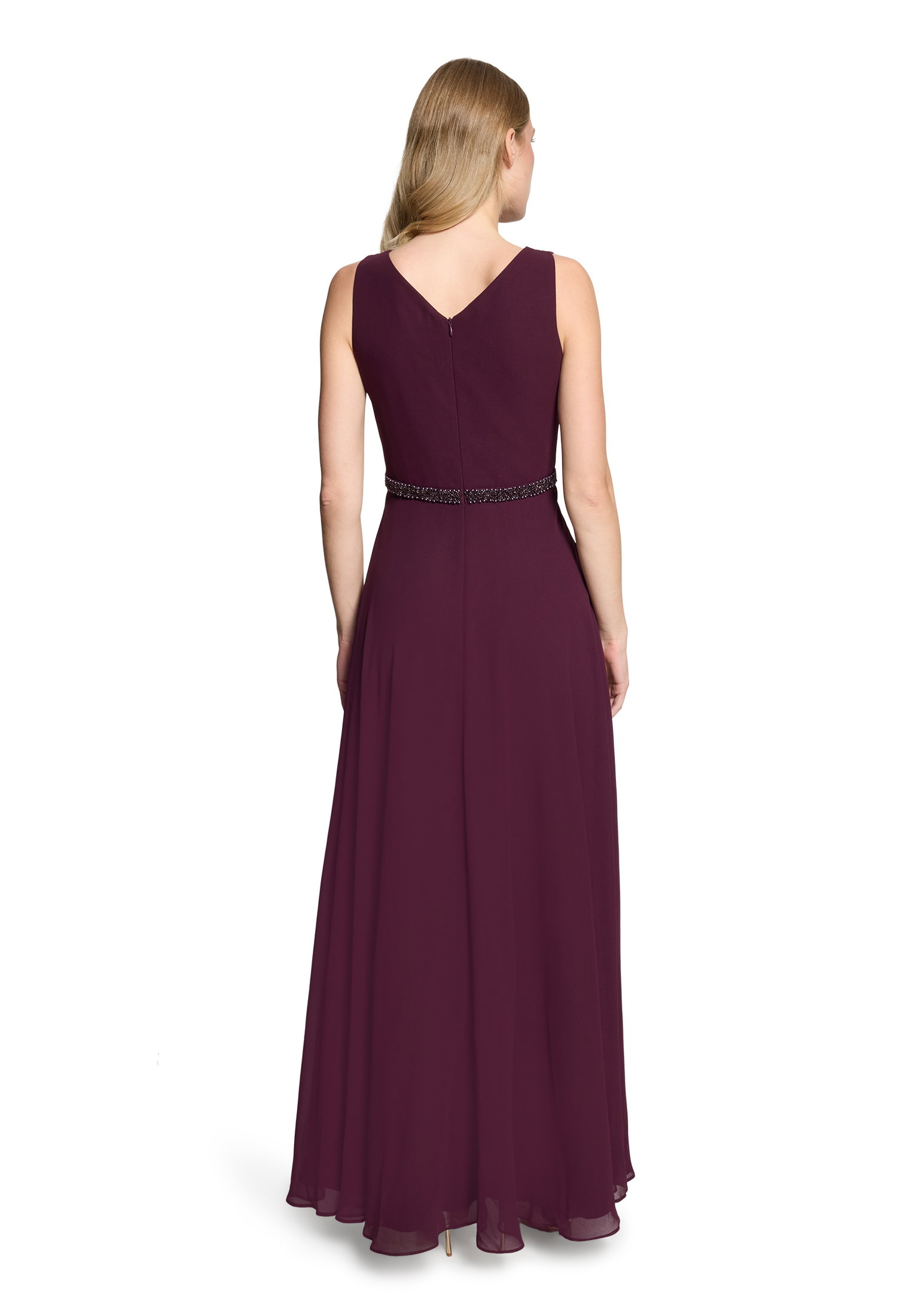 Kleid Lang ohne Arm, Strong Aubergine #4