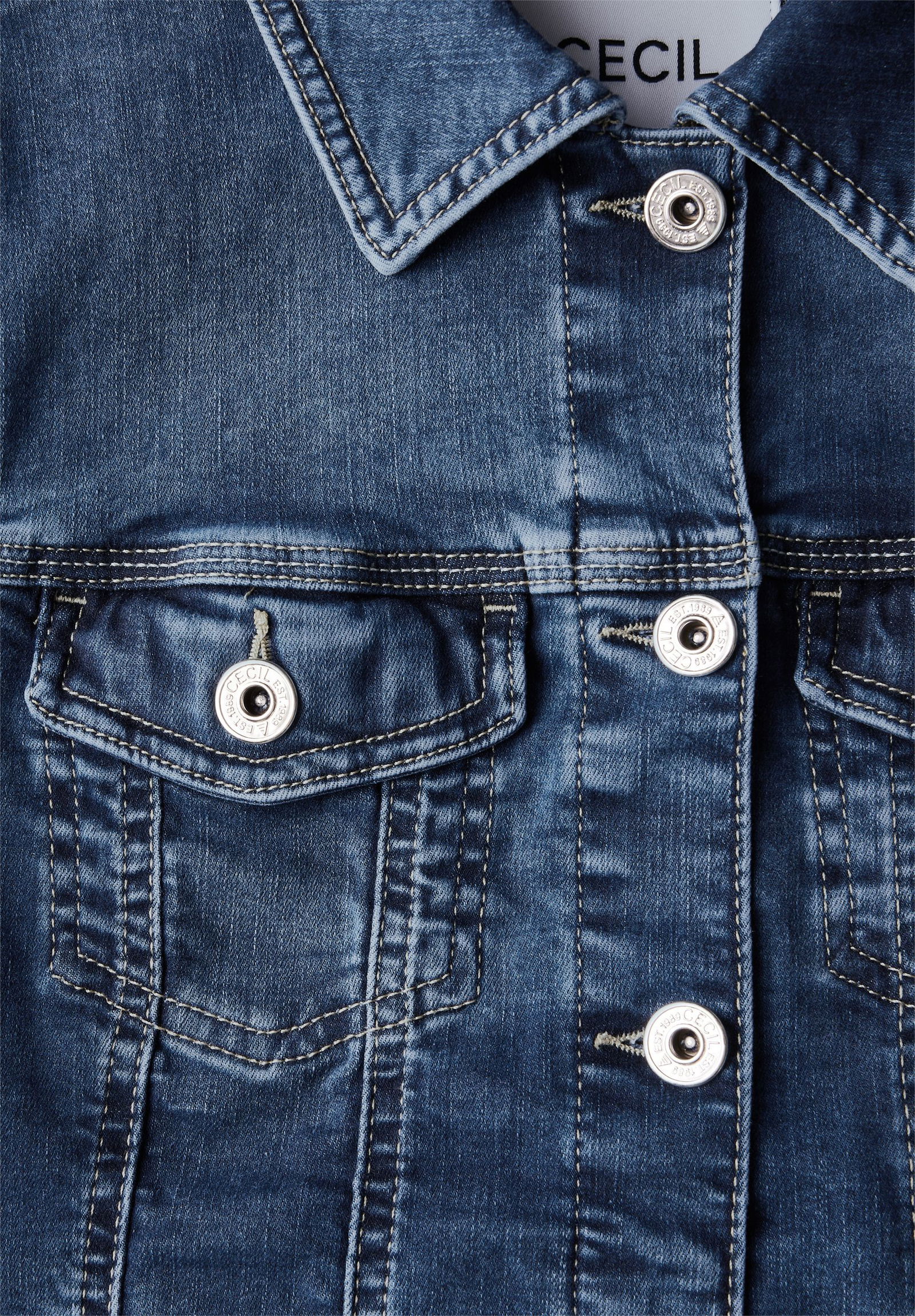 CECIL |  CECIL Jeansjacke  | S | mid blue wash