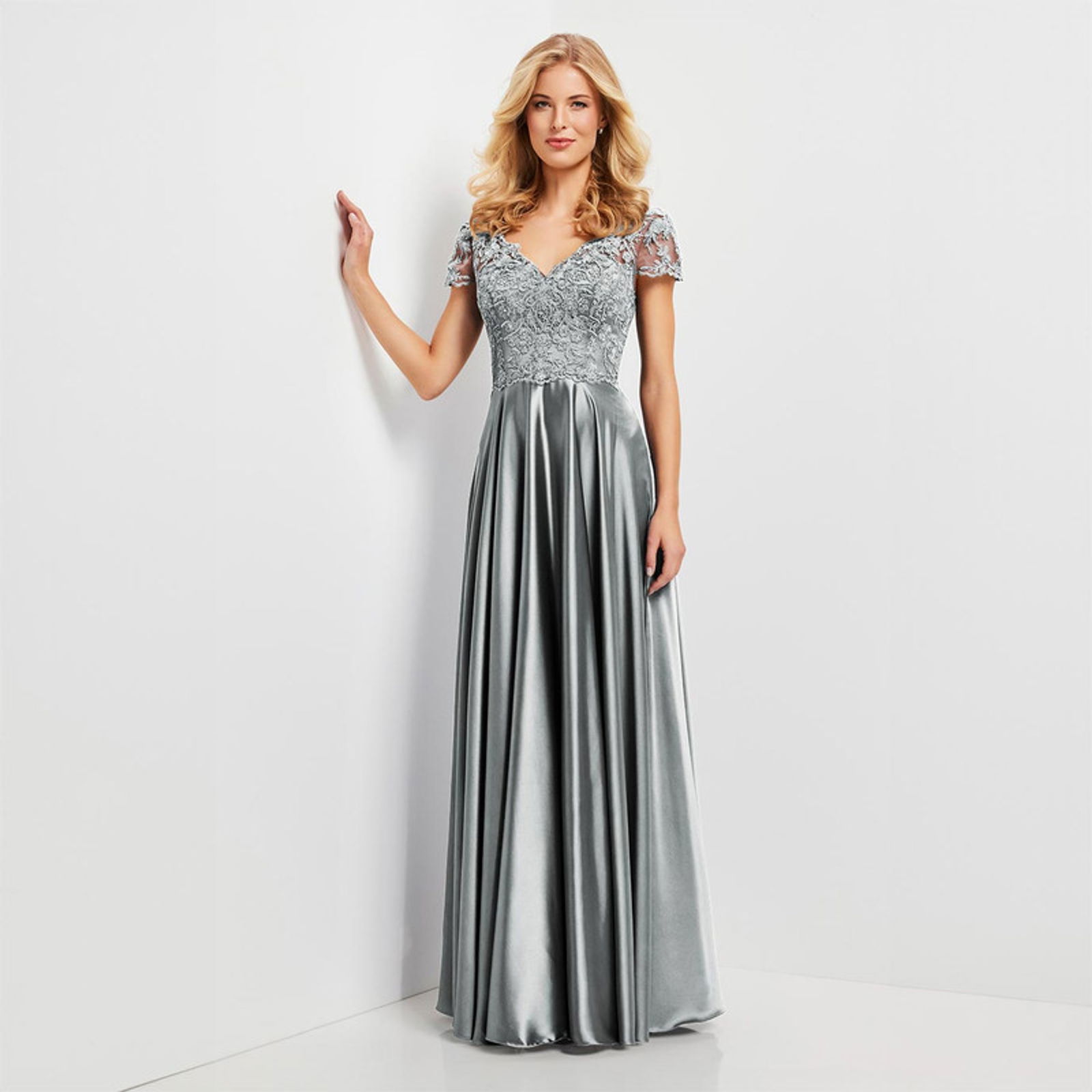 Luxuar |  Luxuar Langes Kleid  | 48 | silbergrau