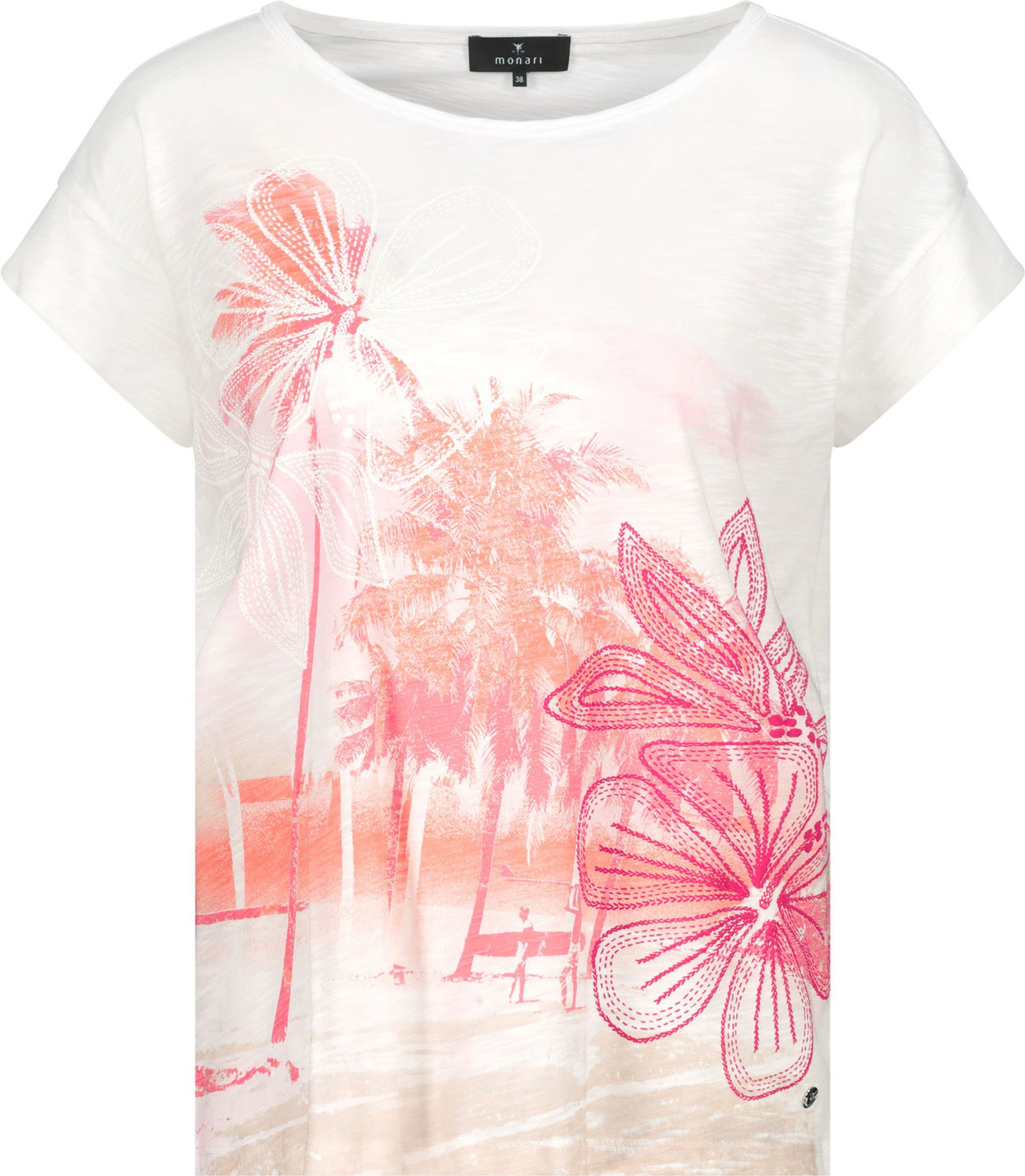 Monari | T-Shirt, cream | 40