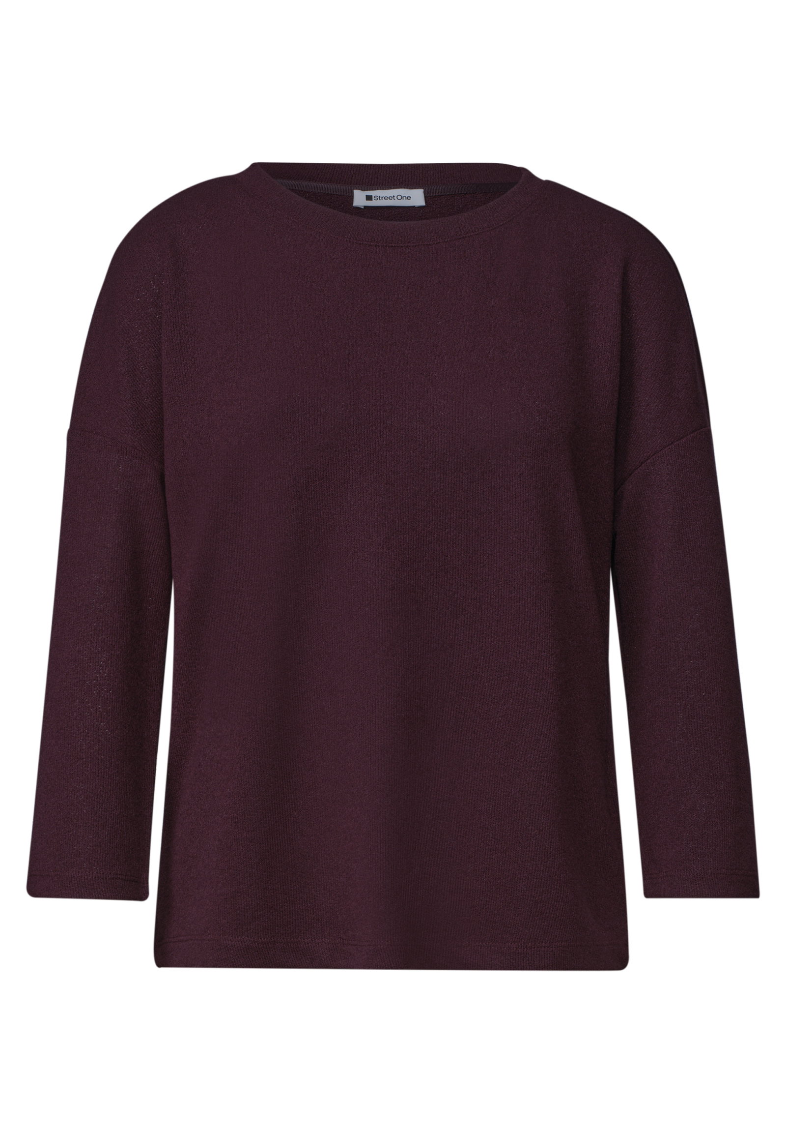 knit look shirt, rustic rouge #1