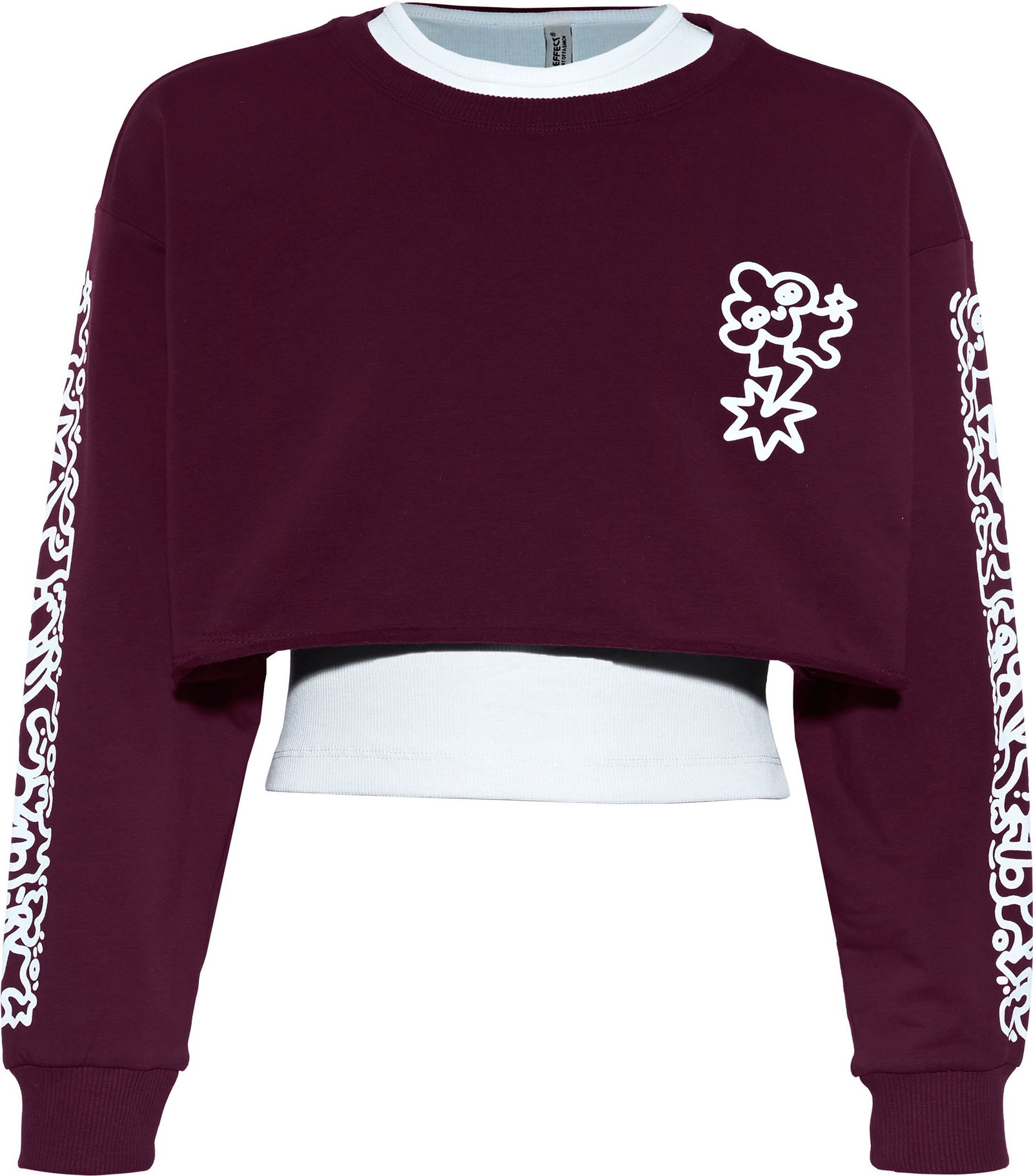 Blue Effect |  5111-Girls Doodle Sweat + Top, Bordeaux reactive | 164/Normal | 3309_4204