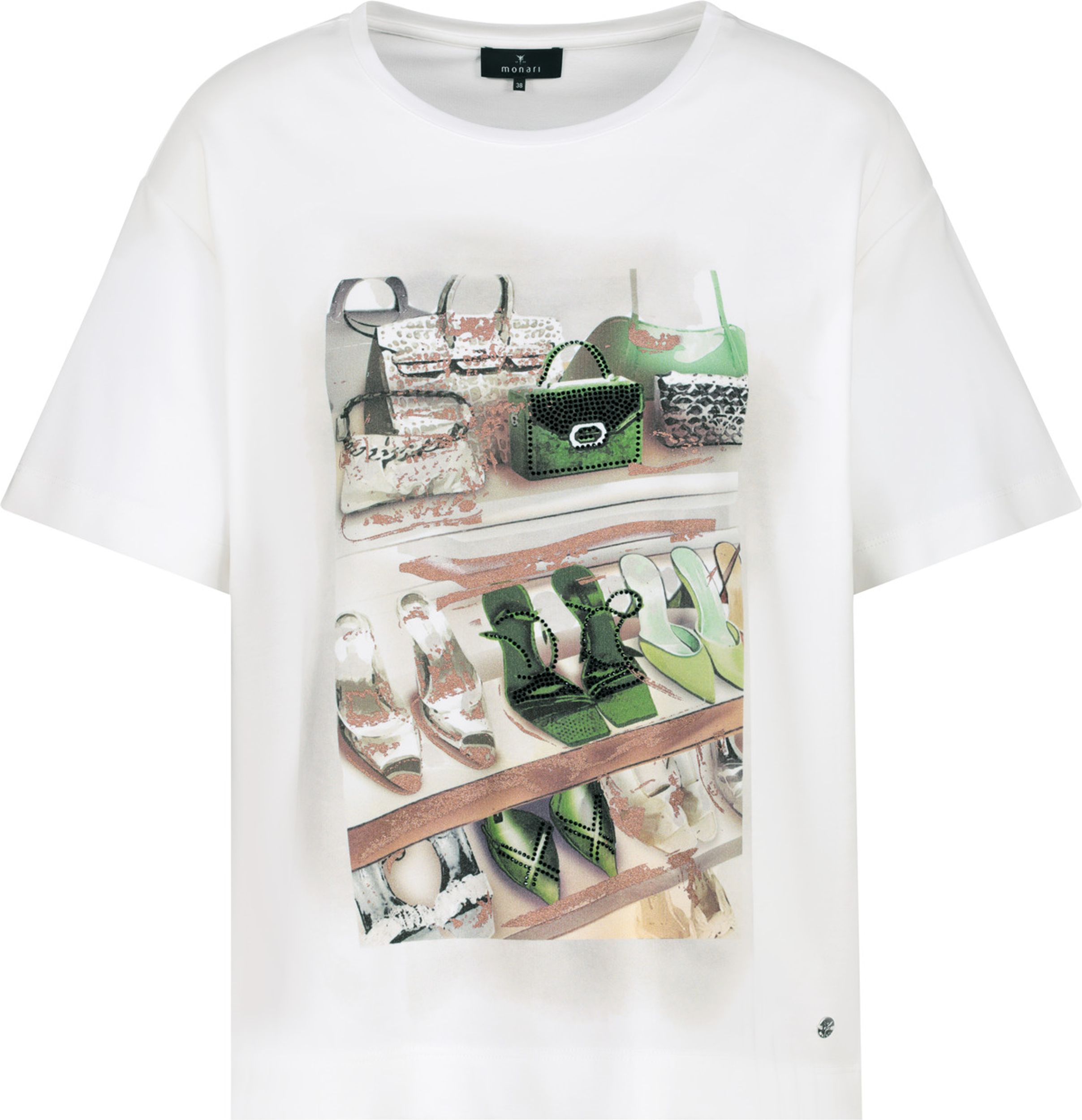 Monari |  T-Shirt, off-white | 40 | off-white