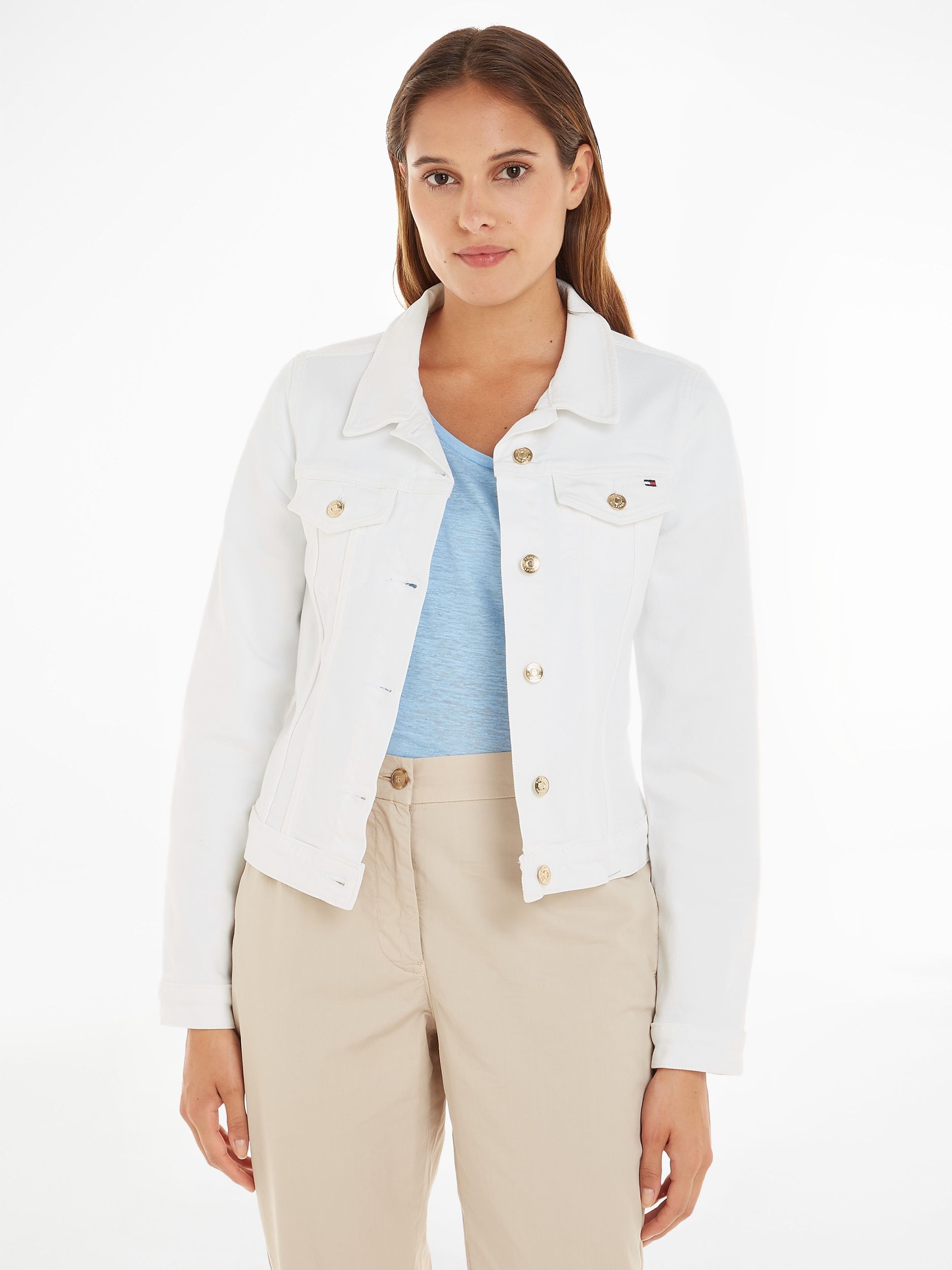 Tommy Hilfiger |  DNM SLIM JACKET WHITE | 38 | white