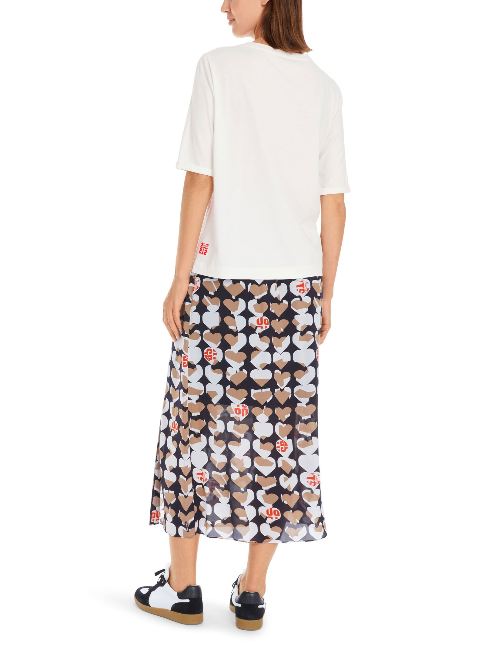 Marc Cain Sports |  T-Shirt aus 100  % Baumwolle | 36 | off-white