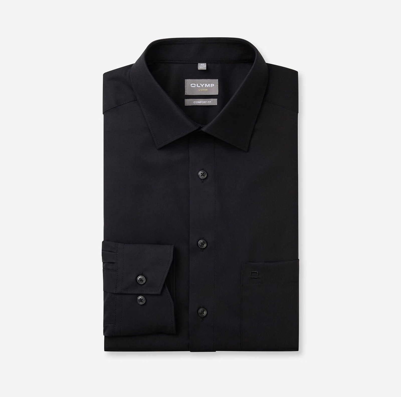Olymp |  Olymp Hemd Modern Fit  | 45 | schwarz