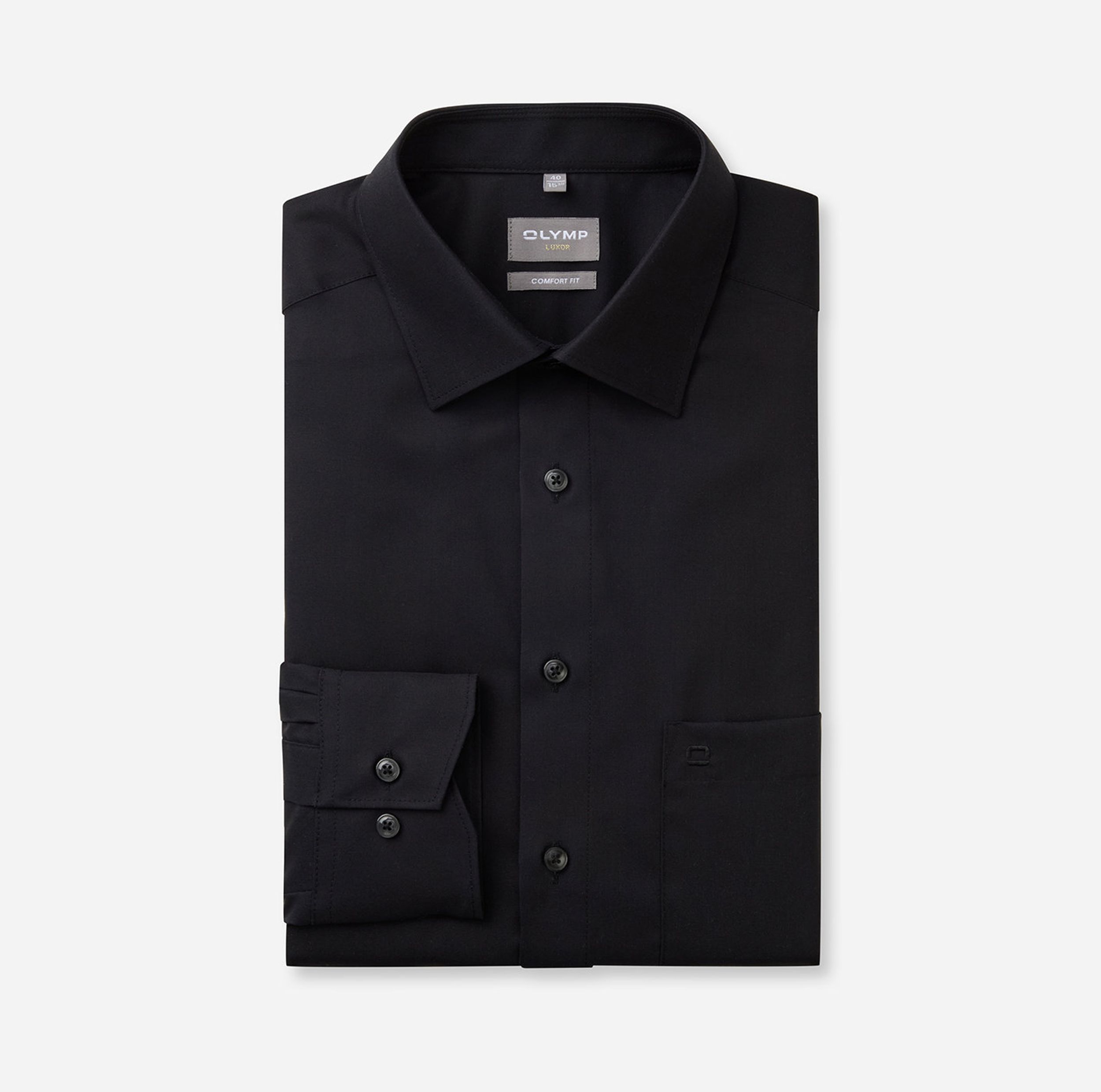 Olymp |  Olymp Hemd Modern Fit  | 45 | schwarz